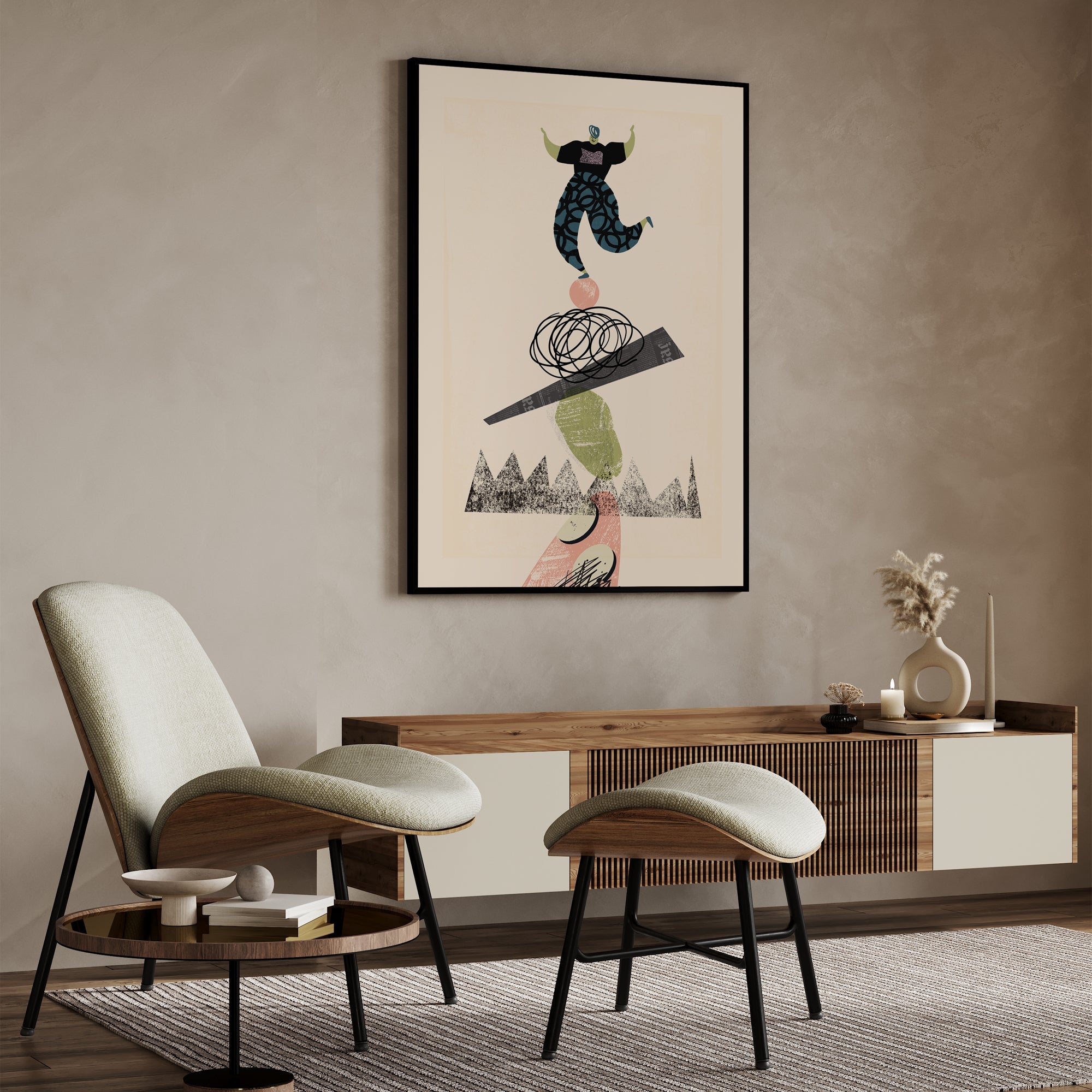 Harmony in Layers – The Abstract Balance Wall Art