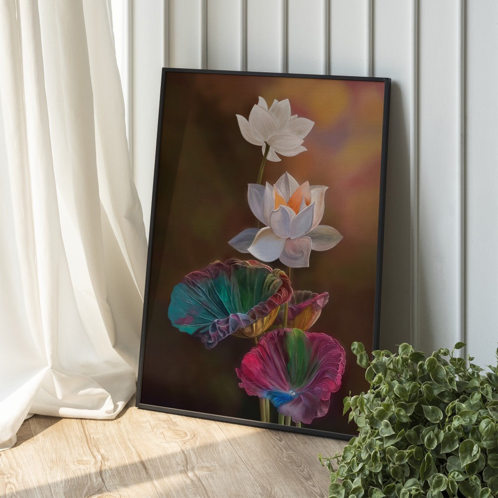 Pair of White Lotus