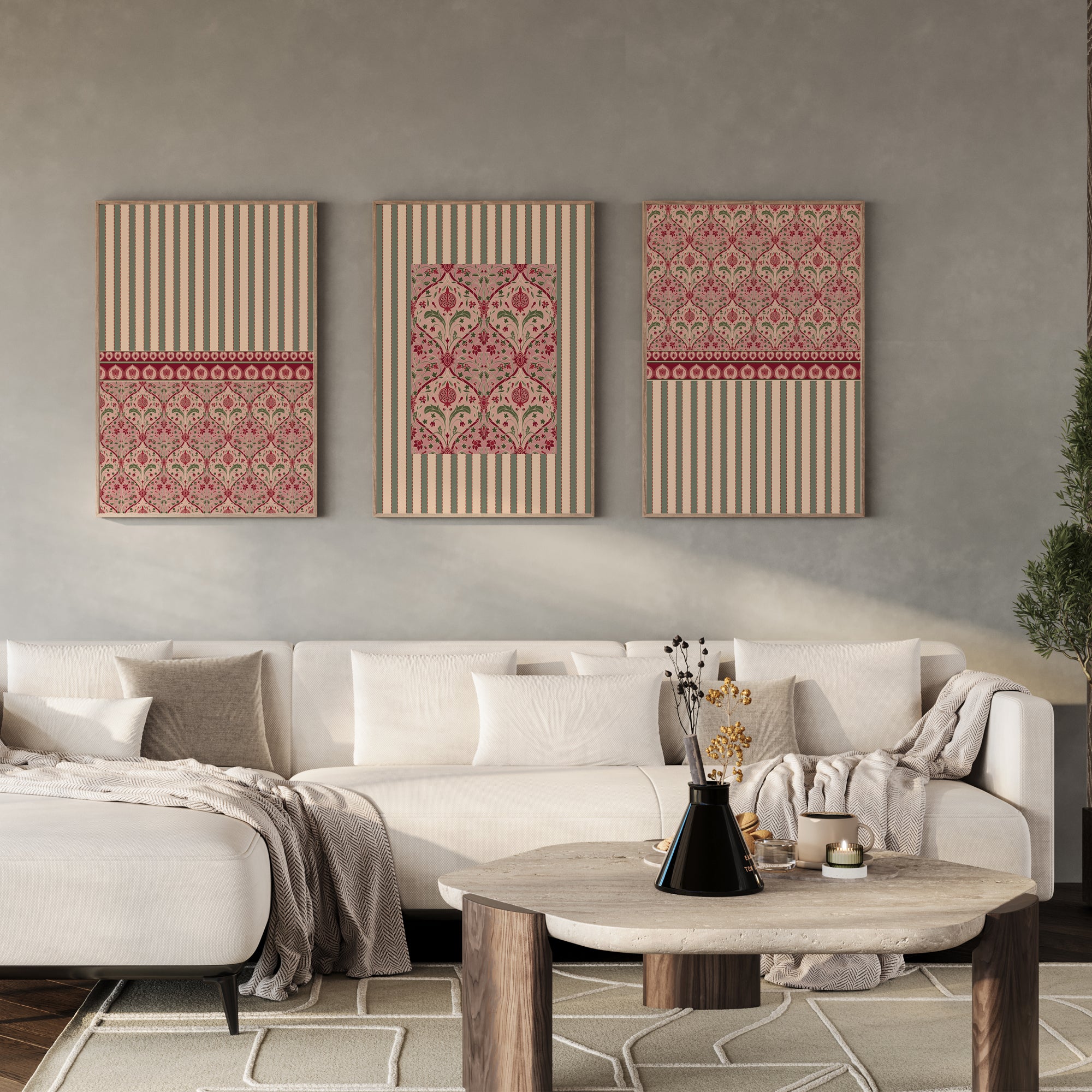 Pomegranate Paradise - Set of 3