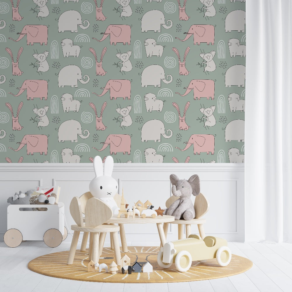 Elley kids room wallpaper