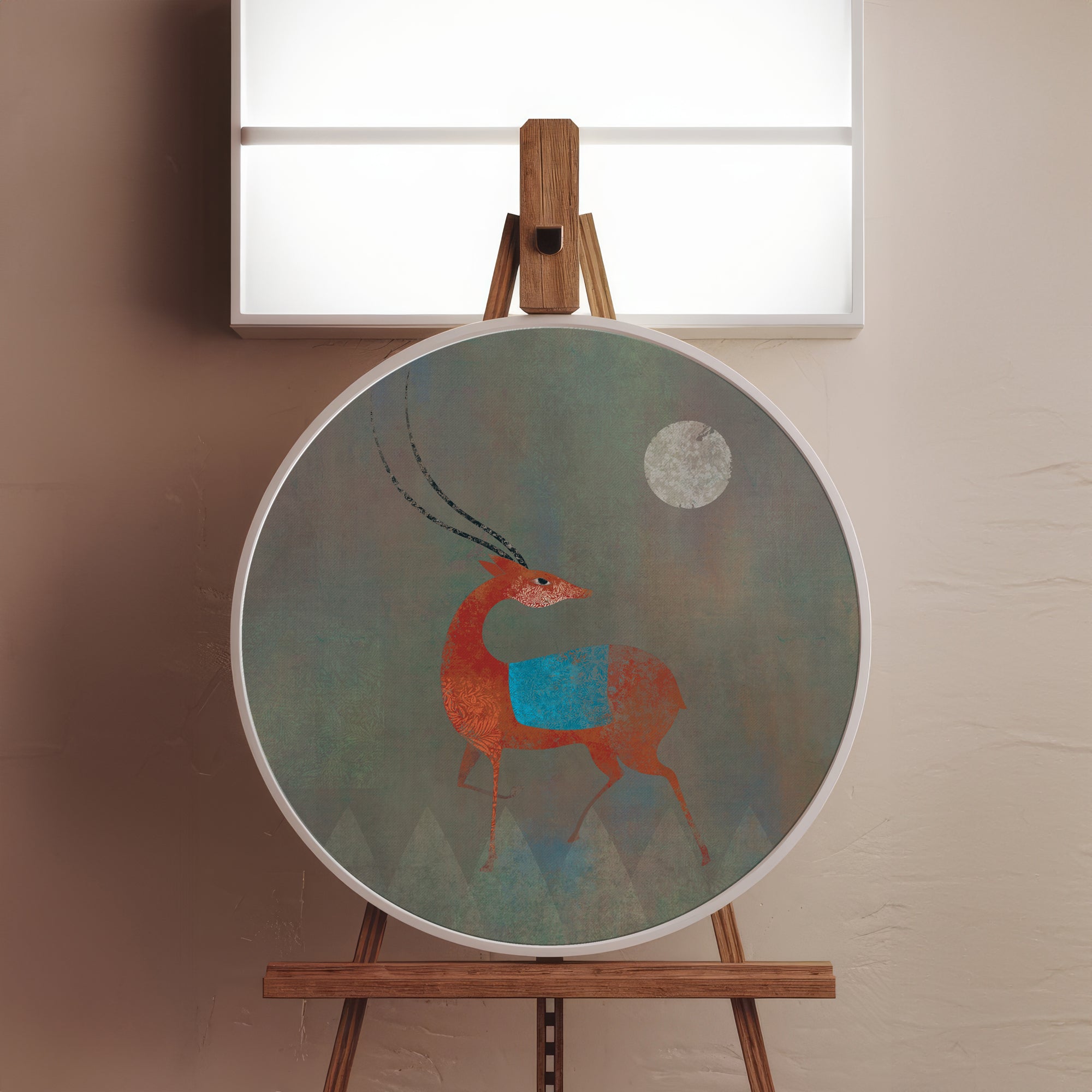Moonlit Herd Crimson Grace Wall Art