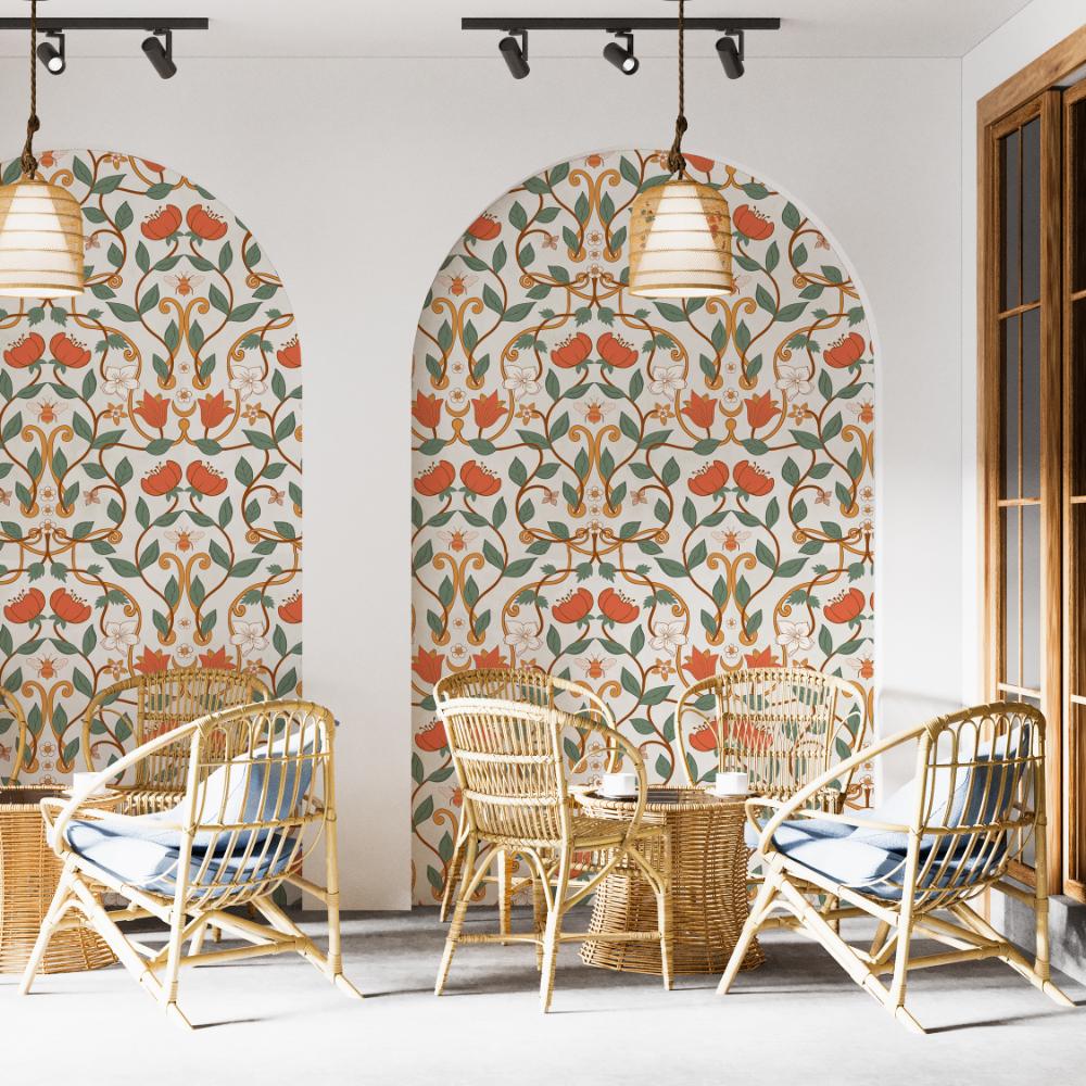 Blooming orange flower