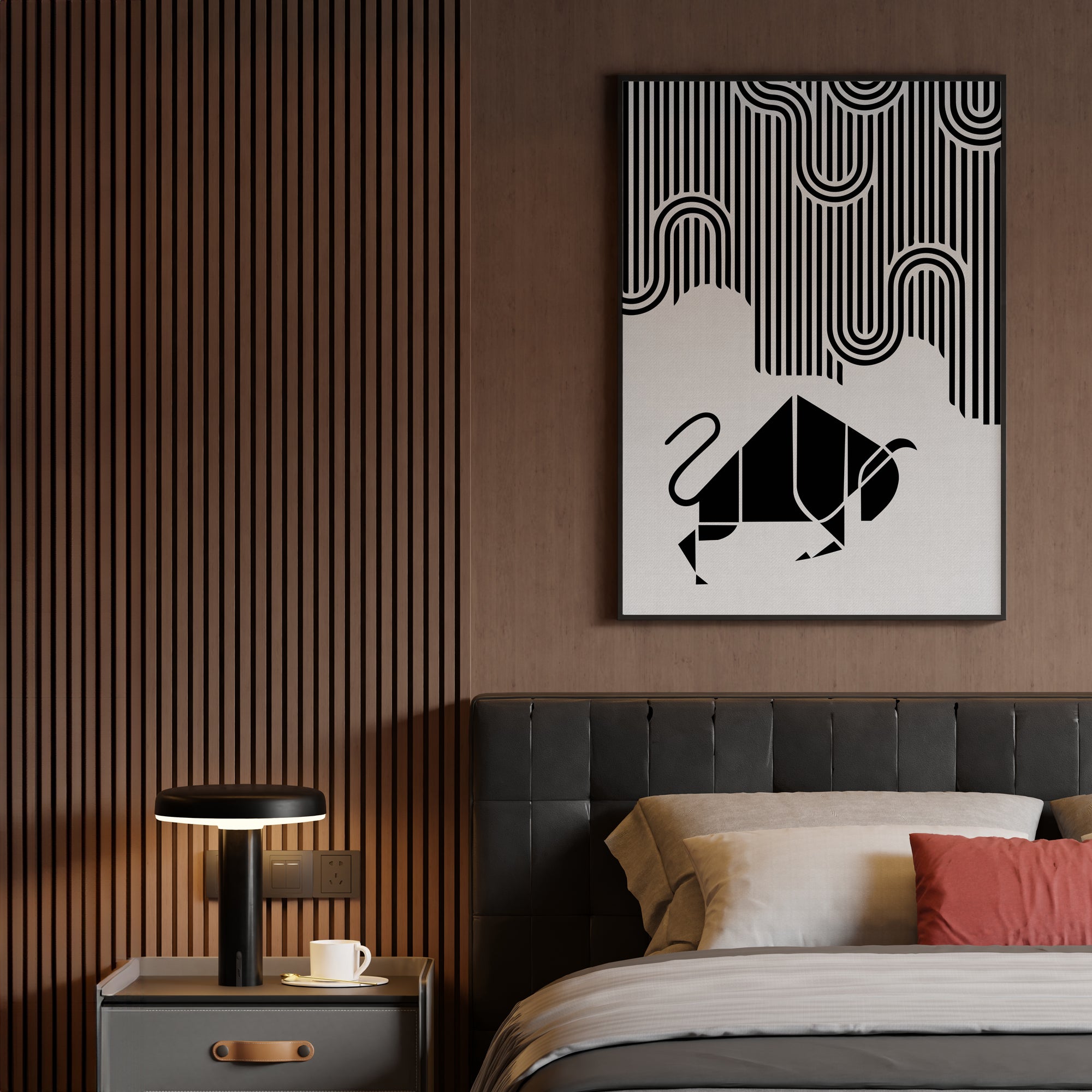 A Region of Activity Bull Wall Art Painting