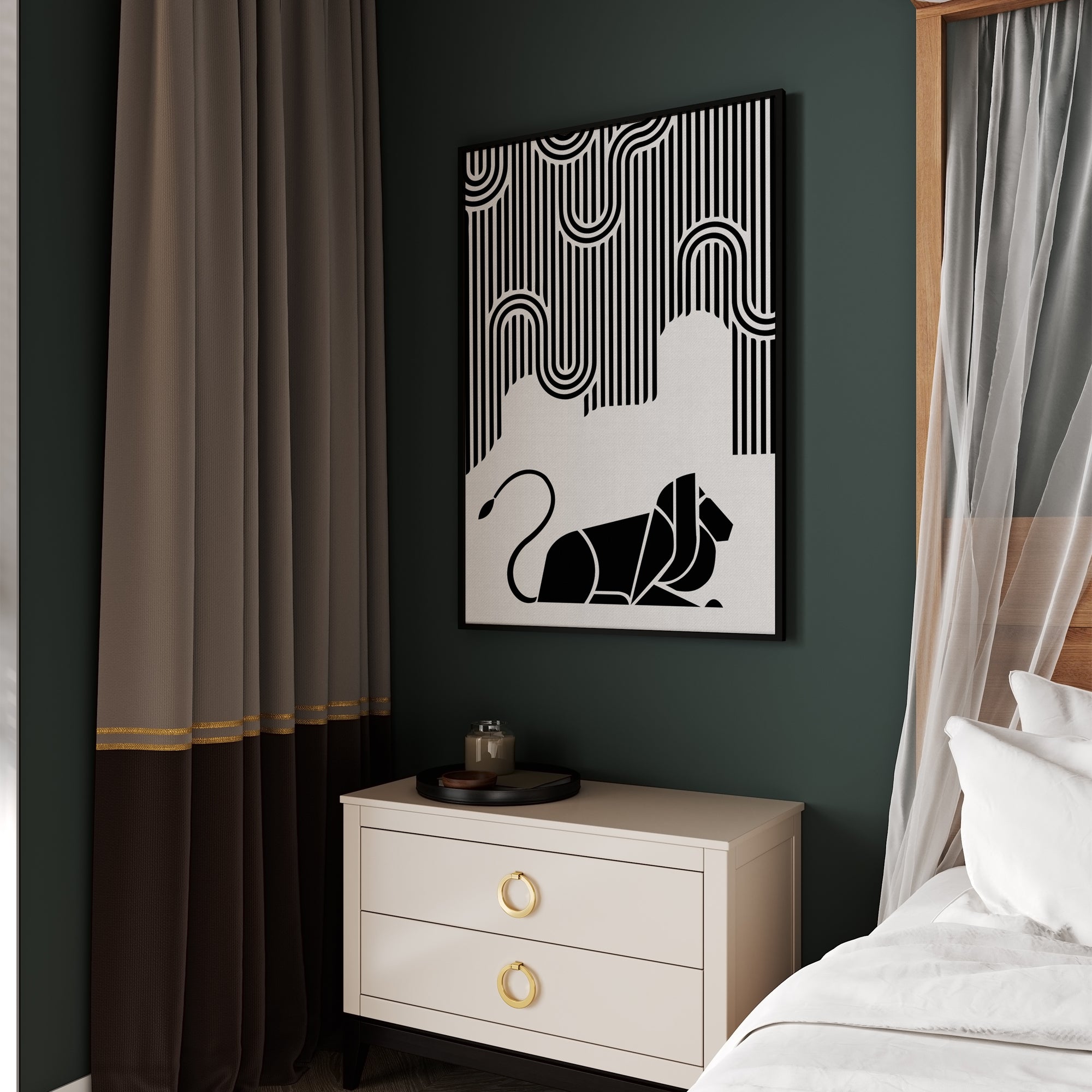 A Region of Activity Lion Wall Art