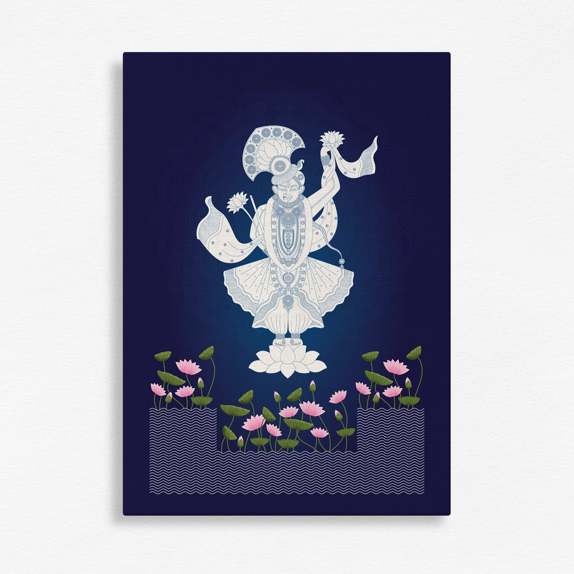 Pichwai Art - Eternal Grace, Wall Art Canvas Painting