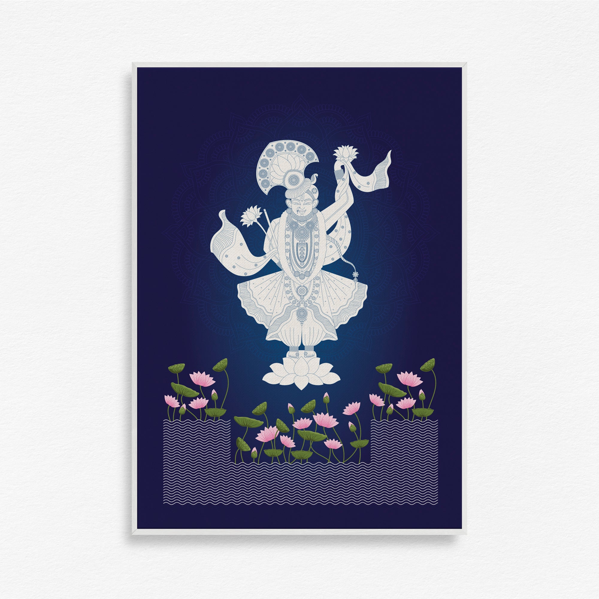 Pichwai Art - Eternal Grace, Wall Art Canvas Painting