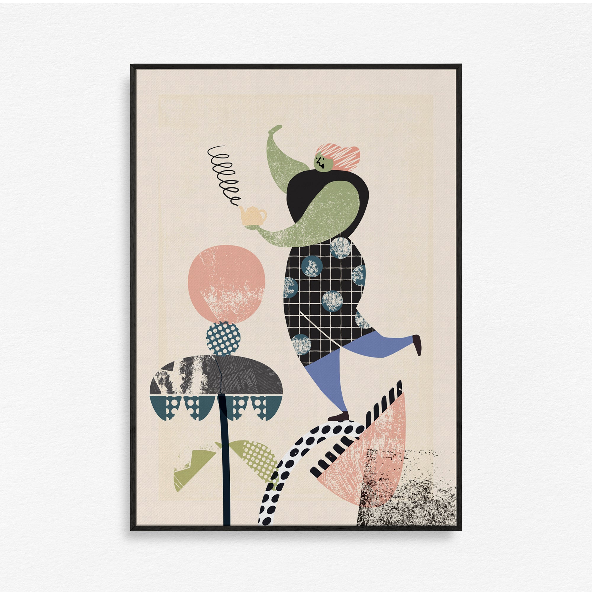 Whimsical Harmony – Abstract Modern Wall Art for Stylish Interiors