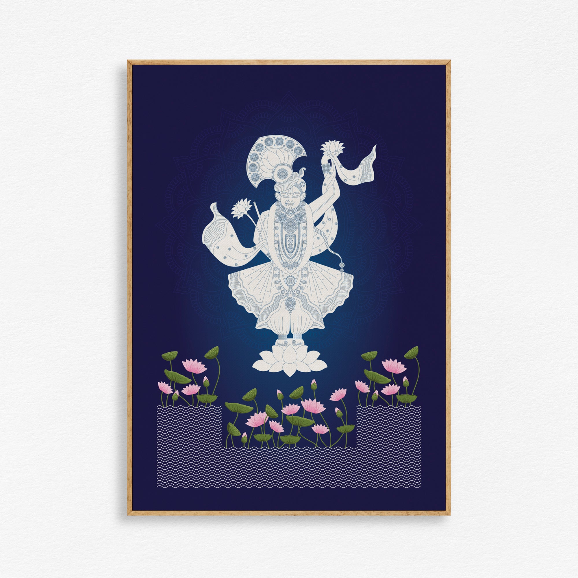 Pichwai Art - Eternal Grace, Wall Art Canvas Painting