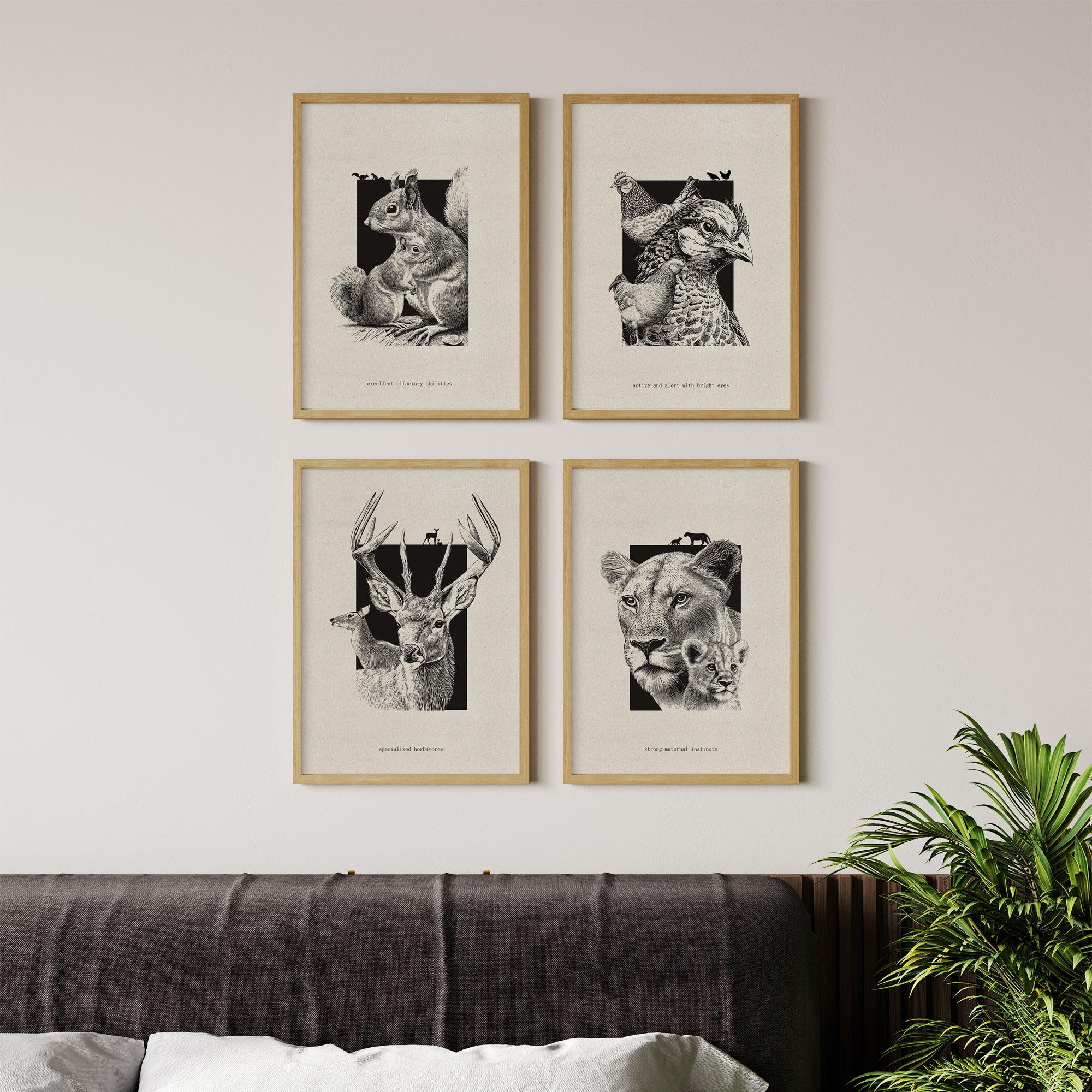 Majestic Fauna - Set of 4