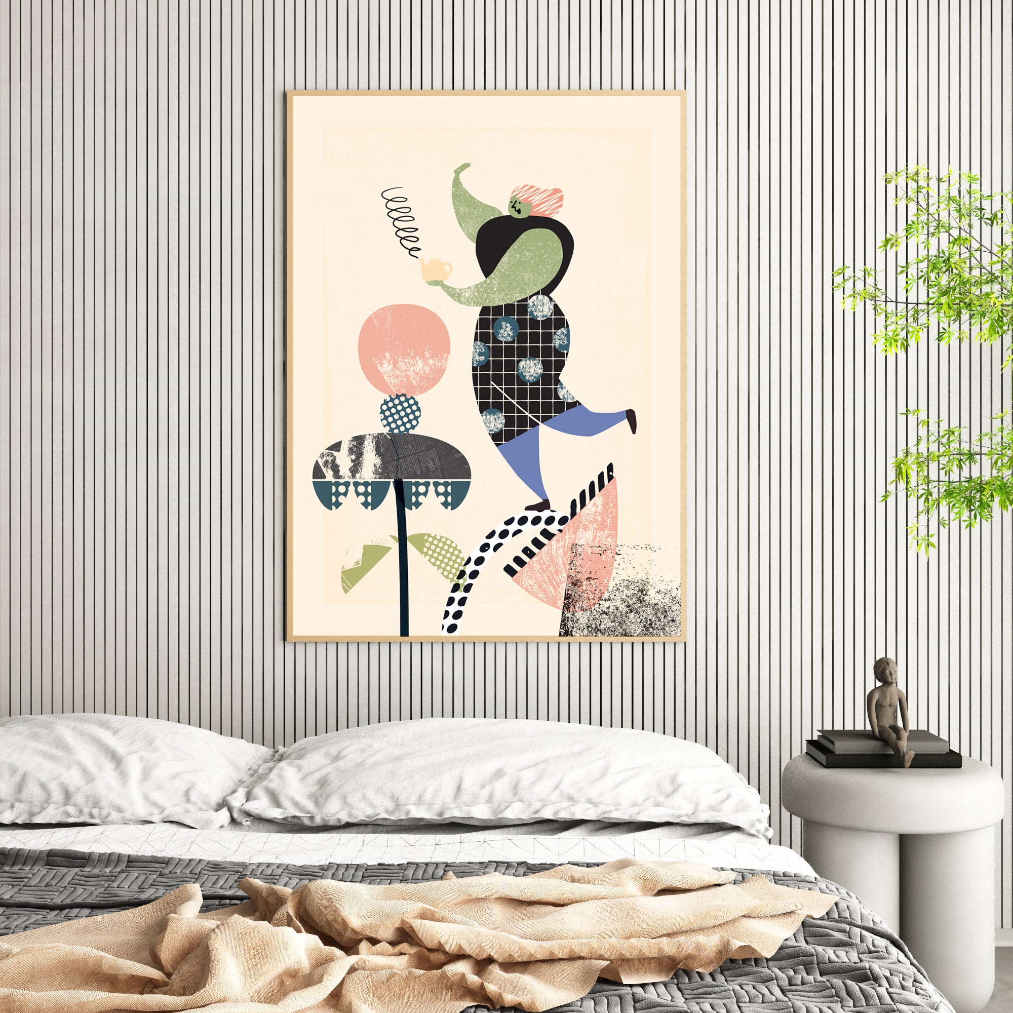 Whimsical Harmony – Abstract Modern Wall Art for Stylish Interiors