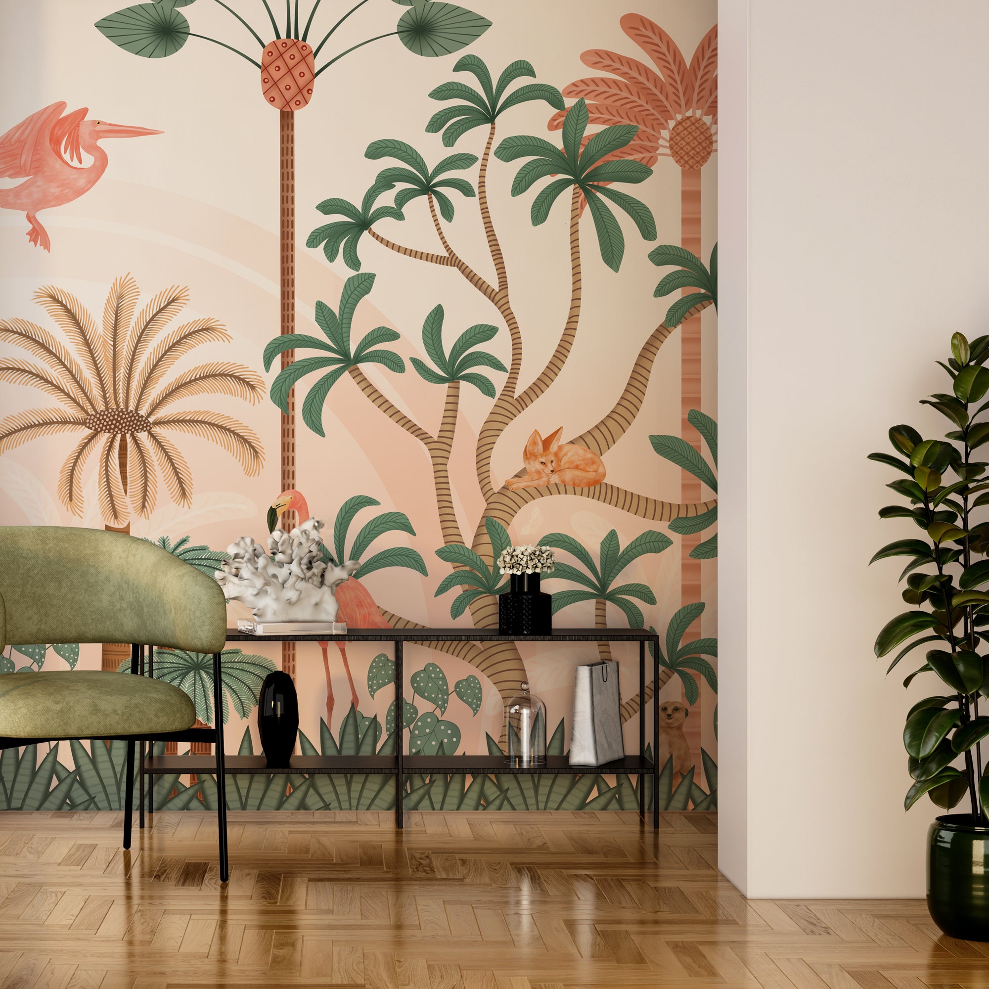 Paradise Jungle -Kids Room Wallpaper