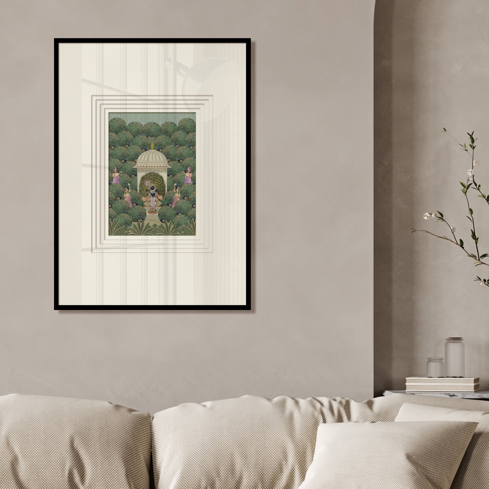 Krishna in the Peacock Grove