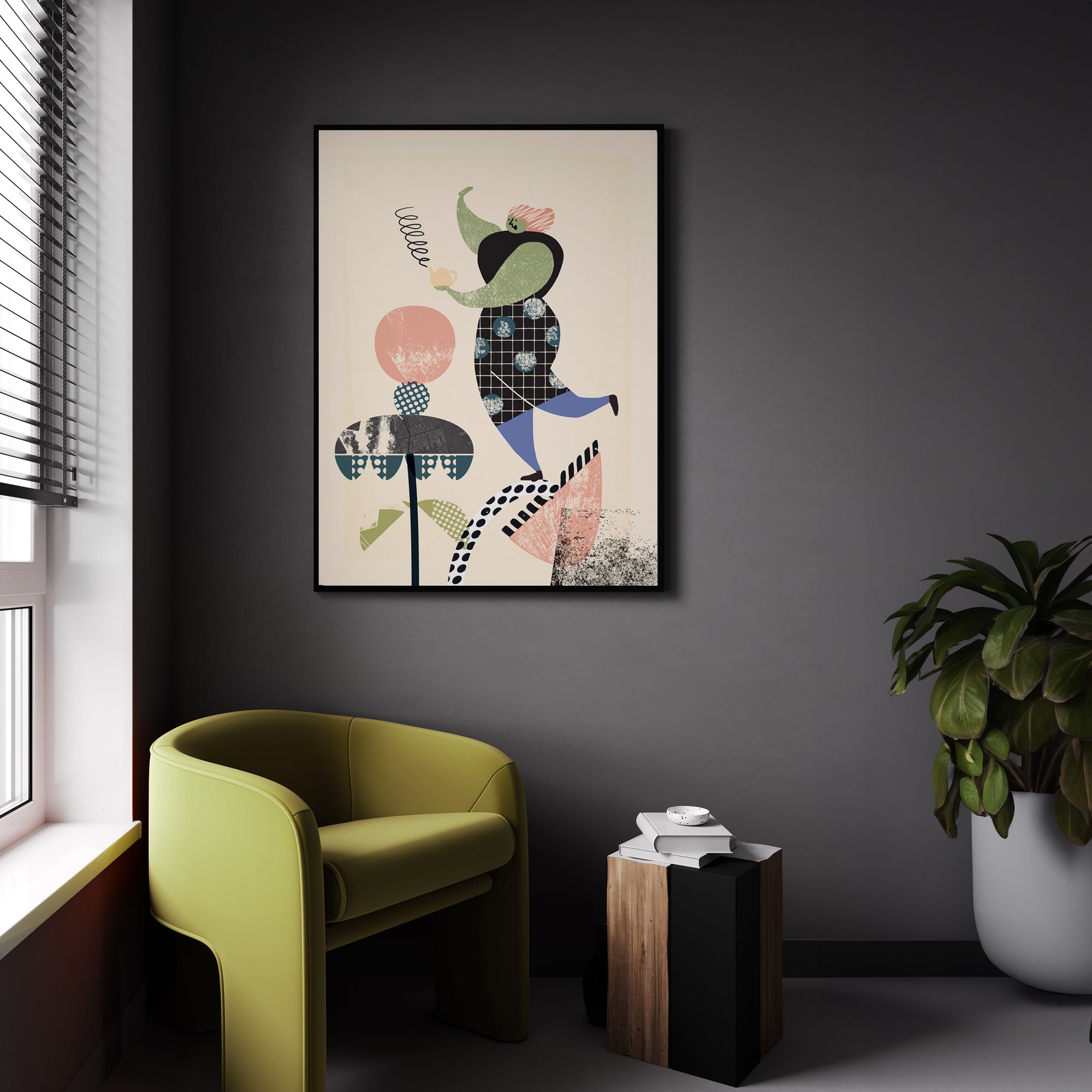 Whimsical Harmony – Abstract Modern Wall Art for Stylish Interiors