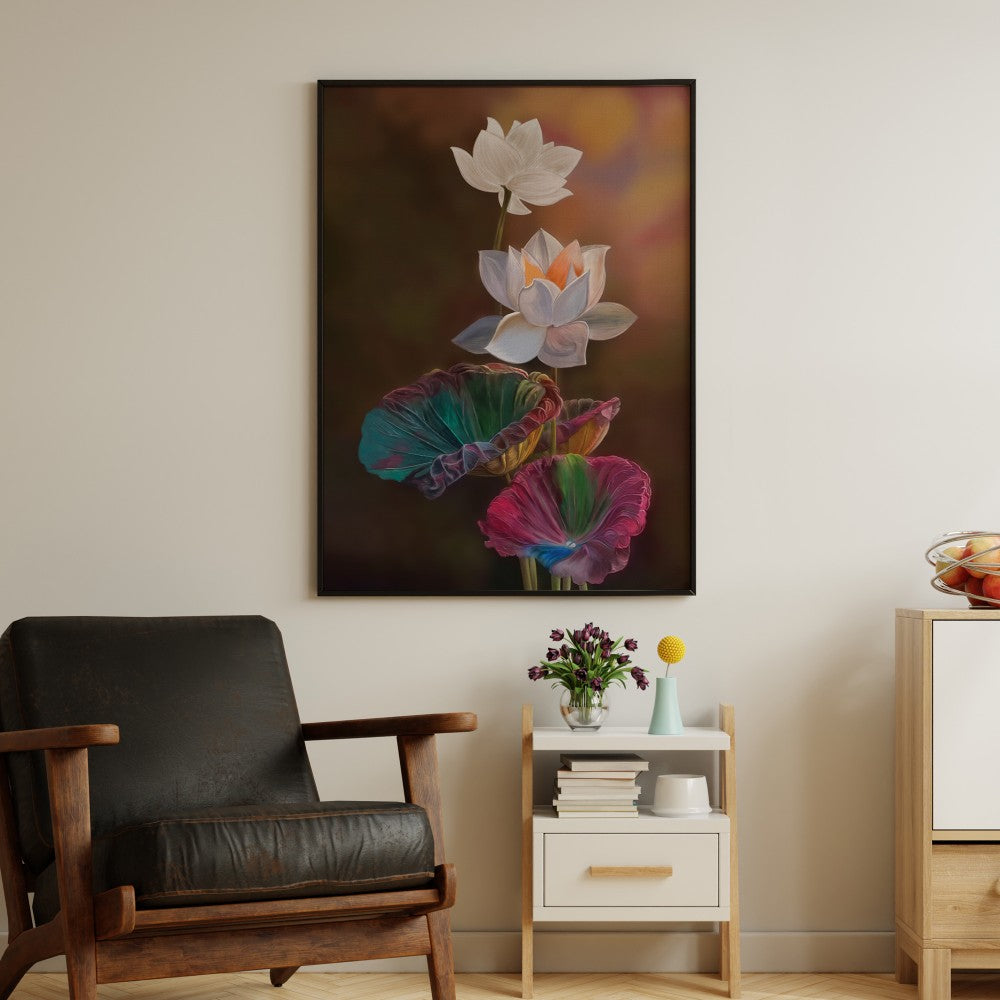 Pair of White Lotus