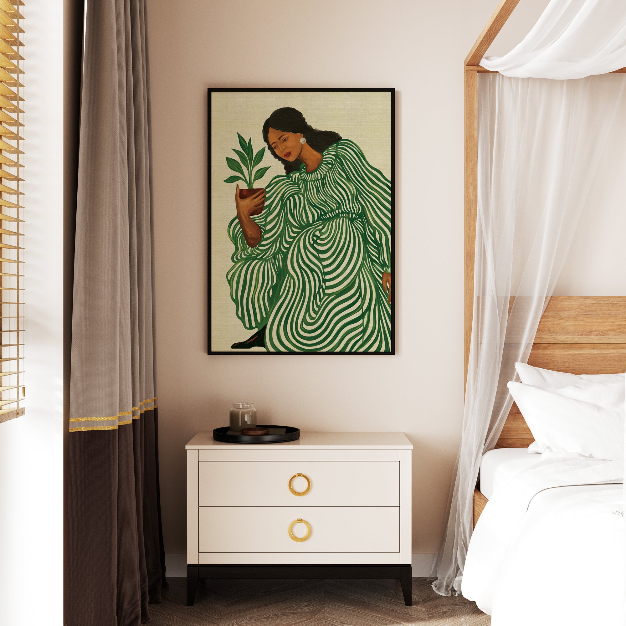 Nurturing Stillness Wall Art Canvas Painting