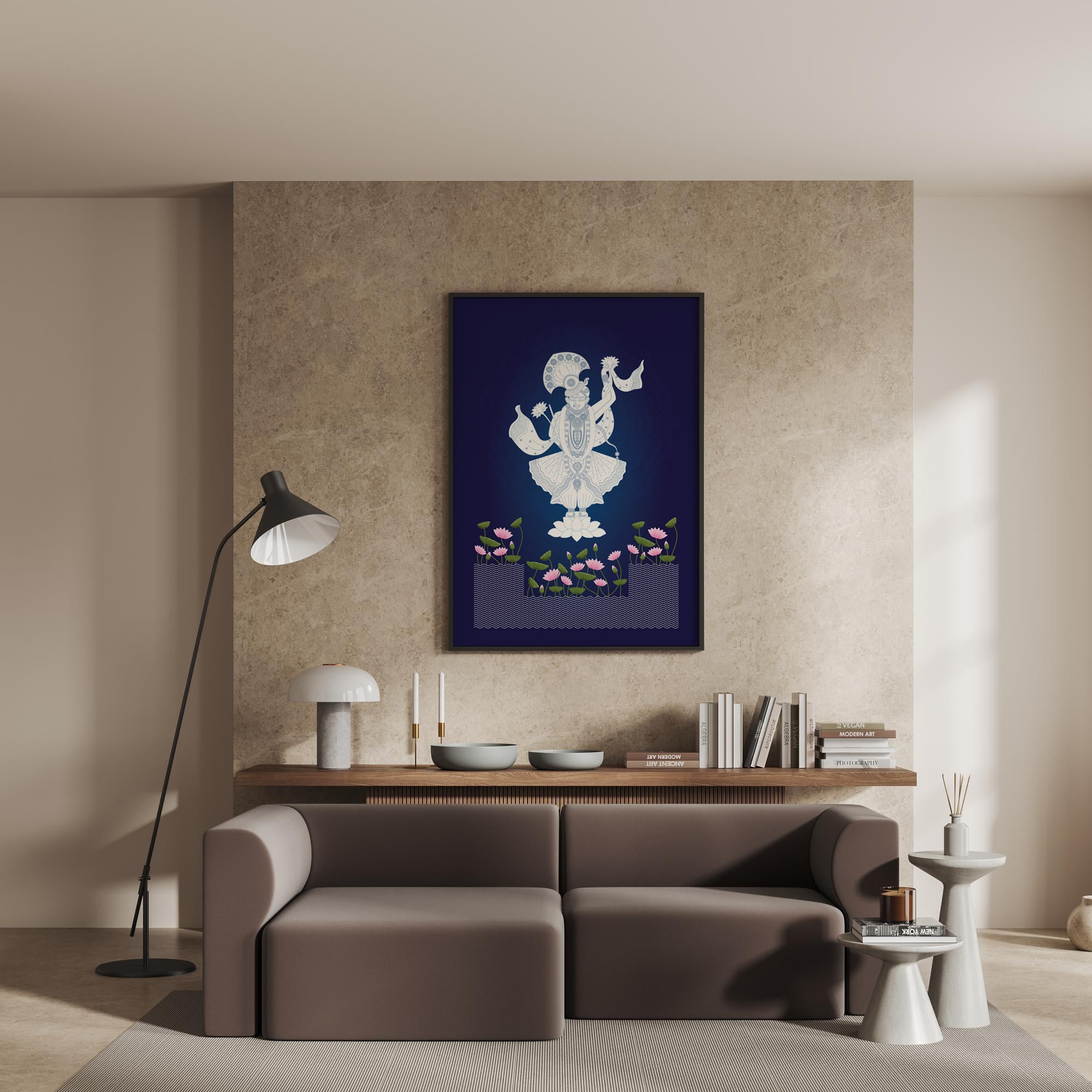 Pichwai Art - Eternal Grace, Wall Art Canvas Painting