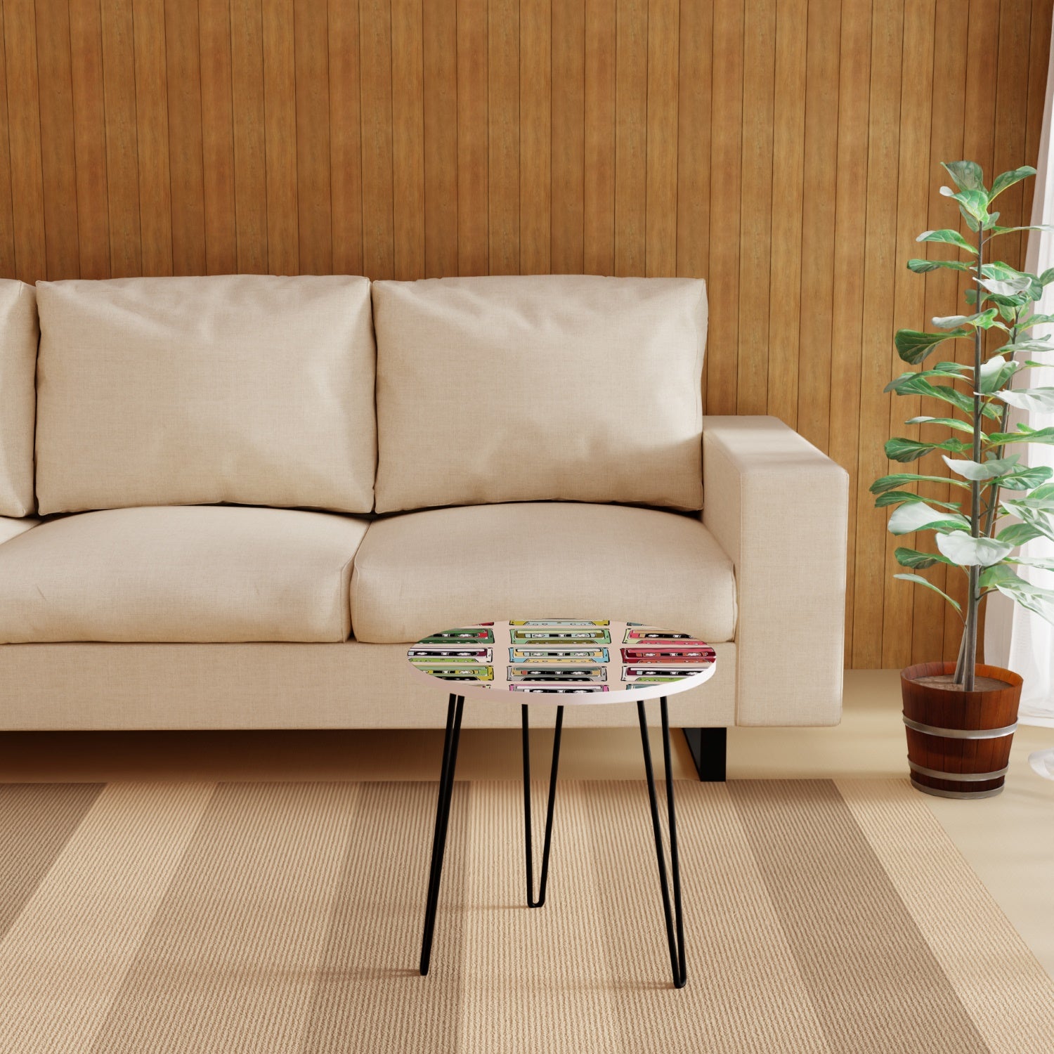 Colourful Mix tape table