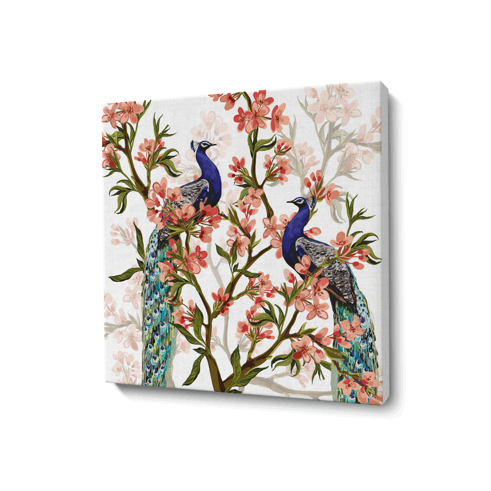 Peacock with Floral Galore