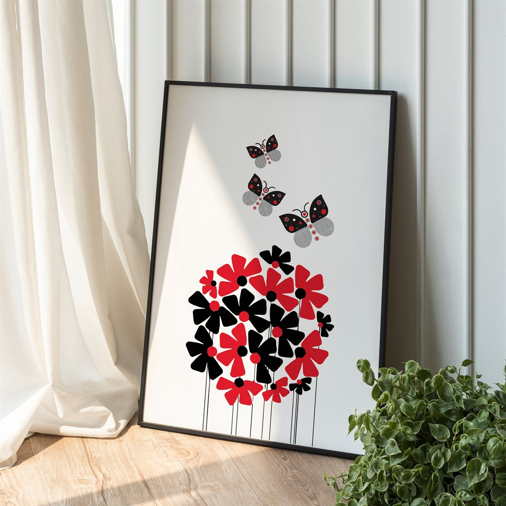 Butterfly Amidst Blooms