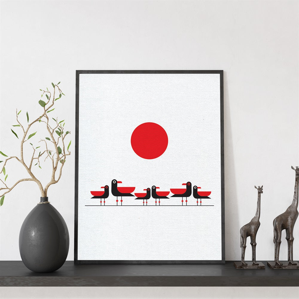 Birds Soaring into Dusk