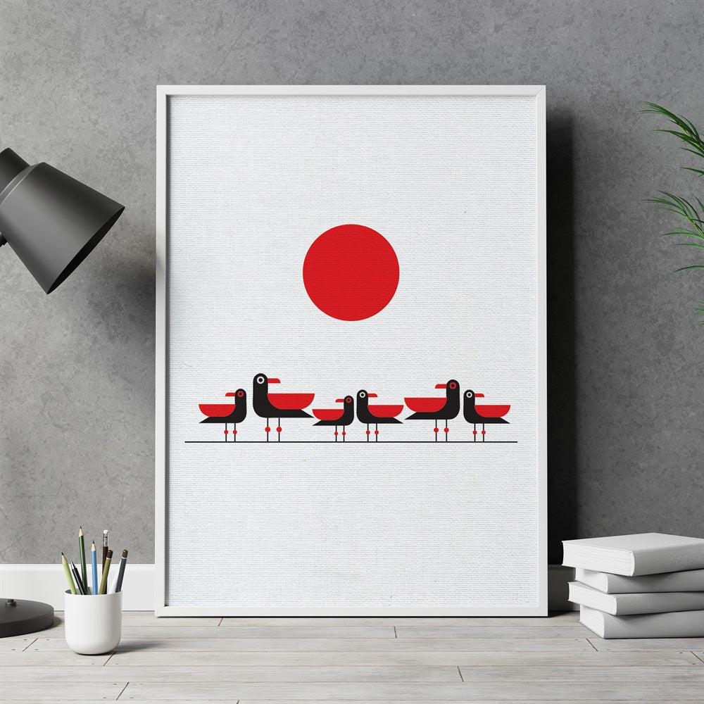 Birds Soaring into Dusk