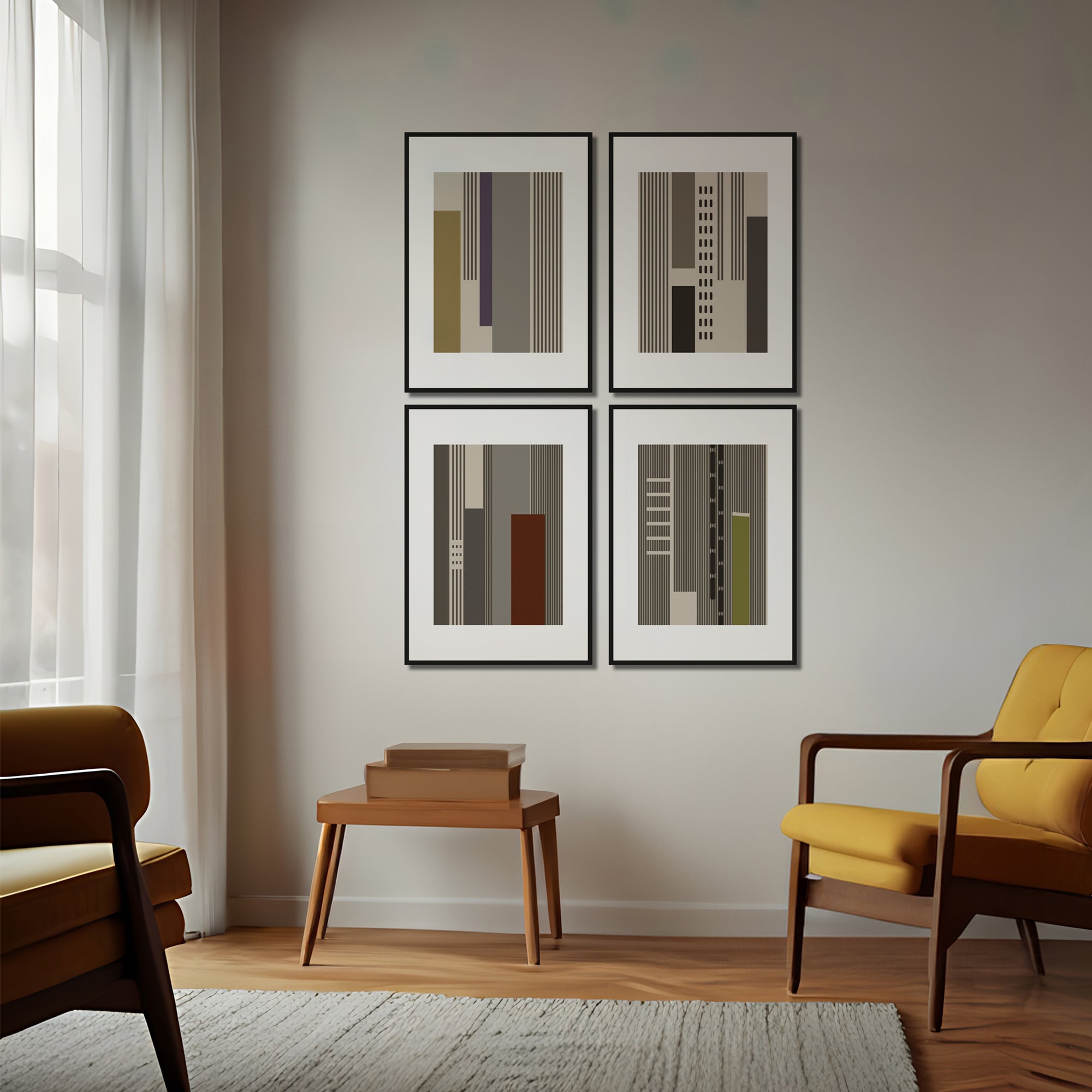 Rhythms of Abstraction - Set of 4