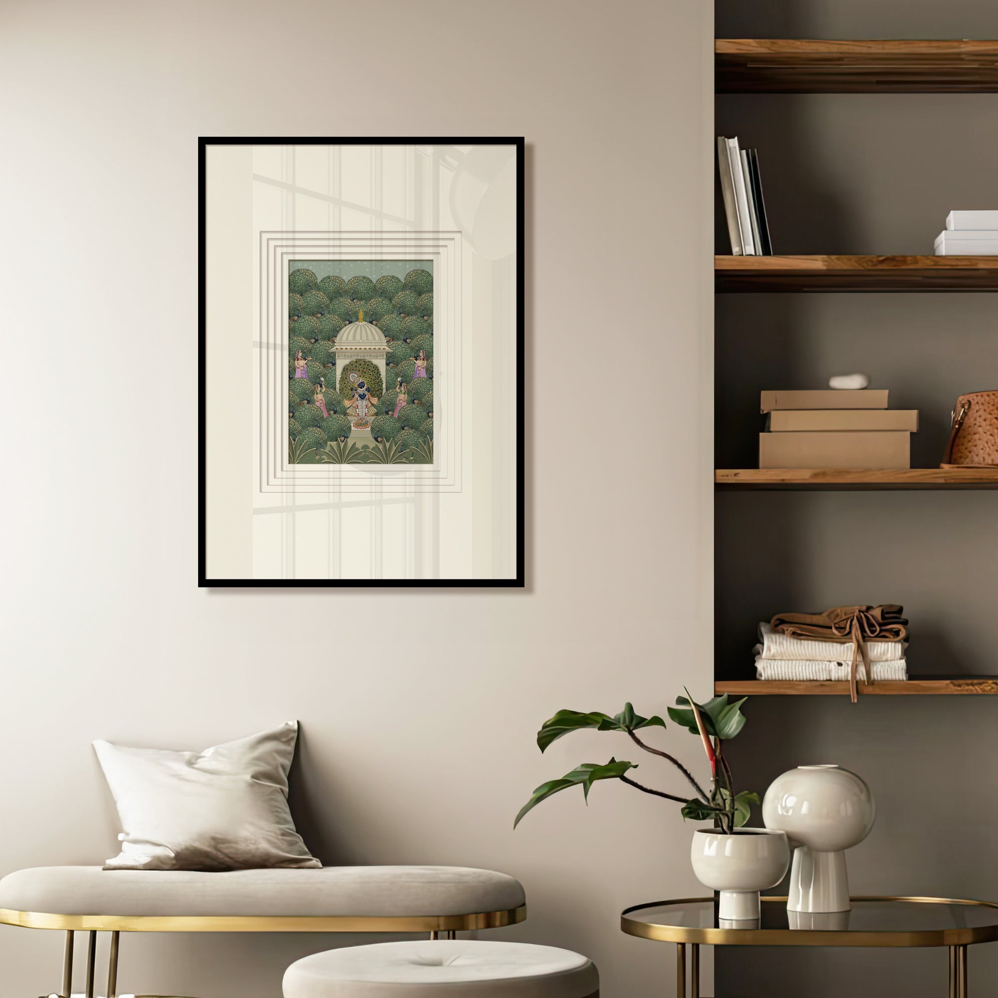 Krishna in the Peacock Grove