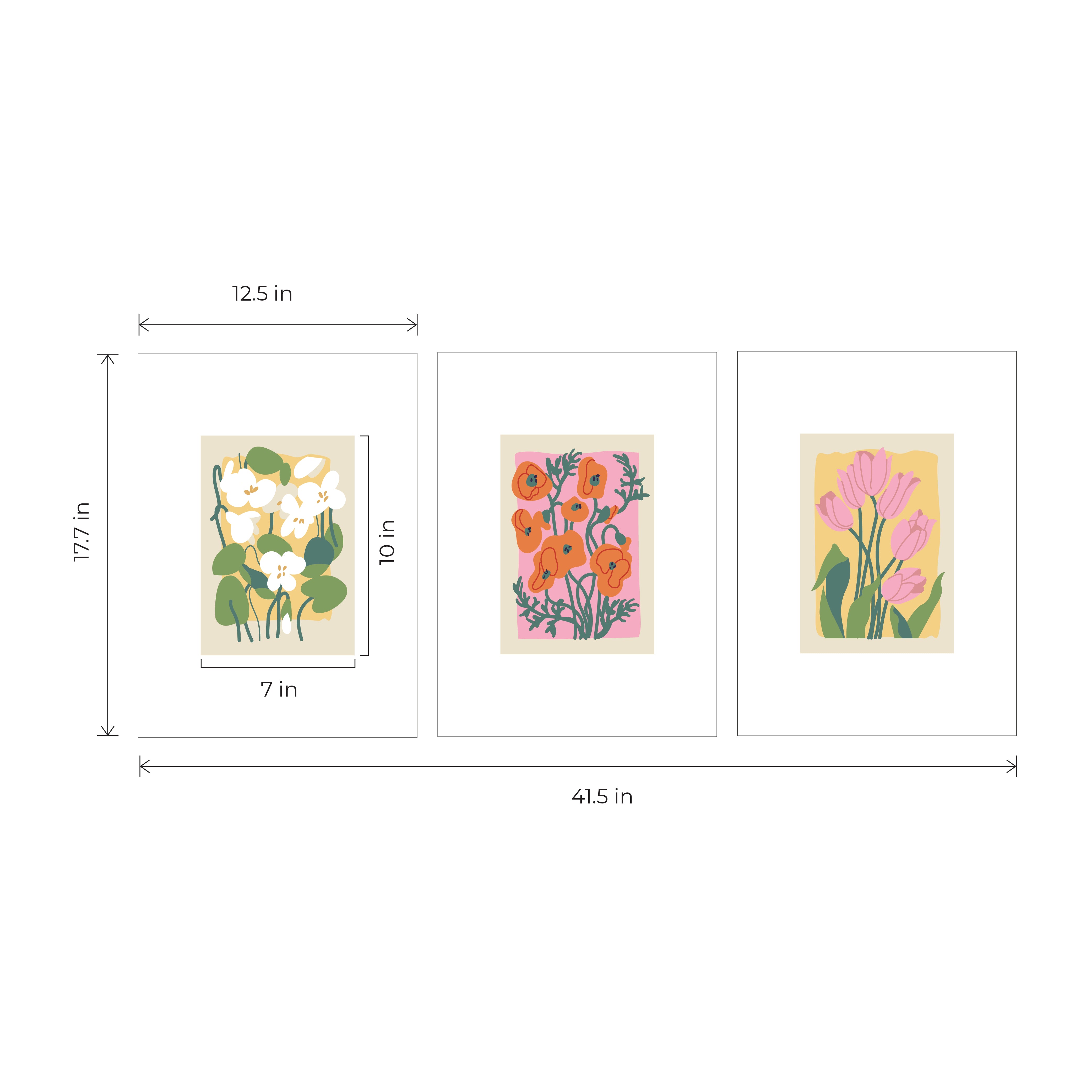 Floral Display - Set of 3