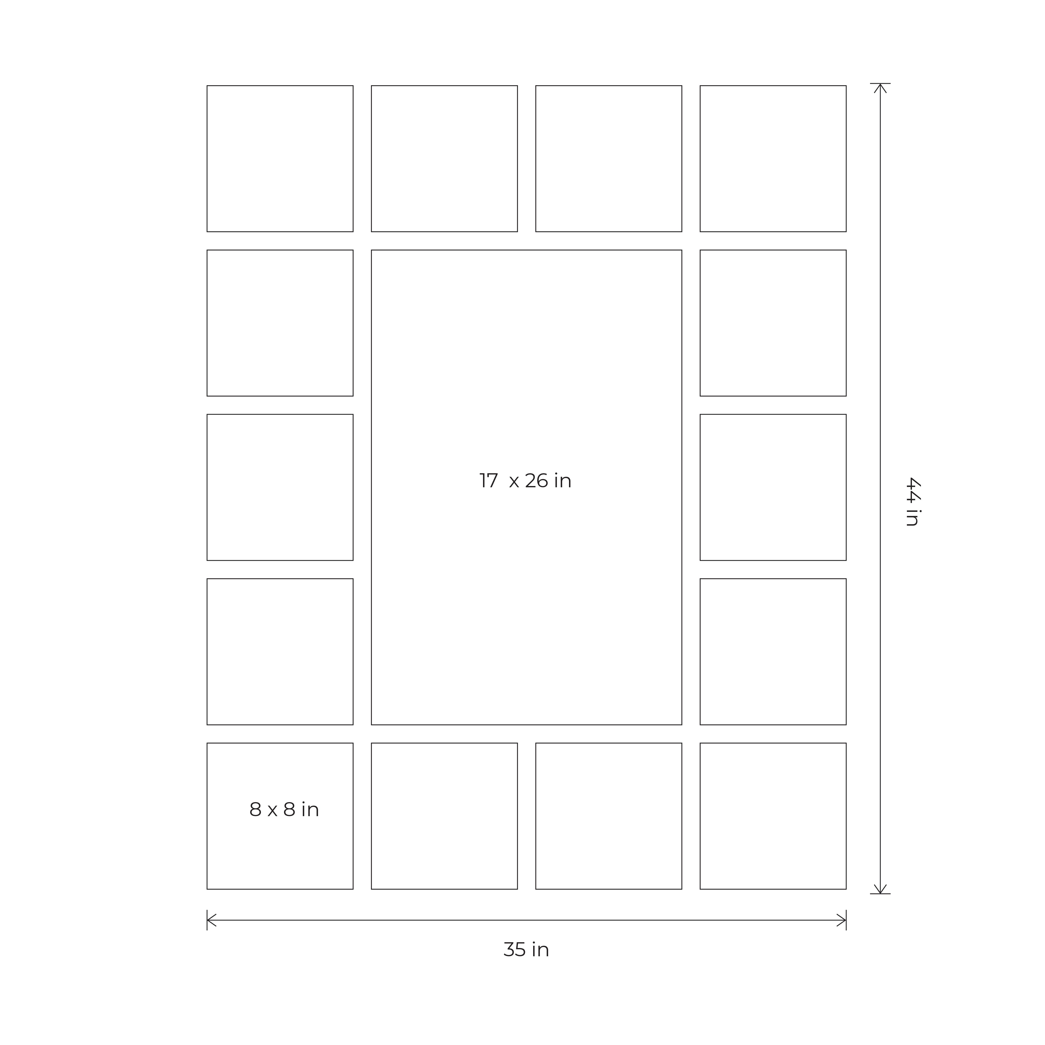 Gaj Rang Grid - Set of 15
