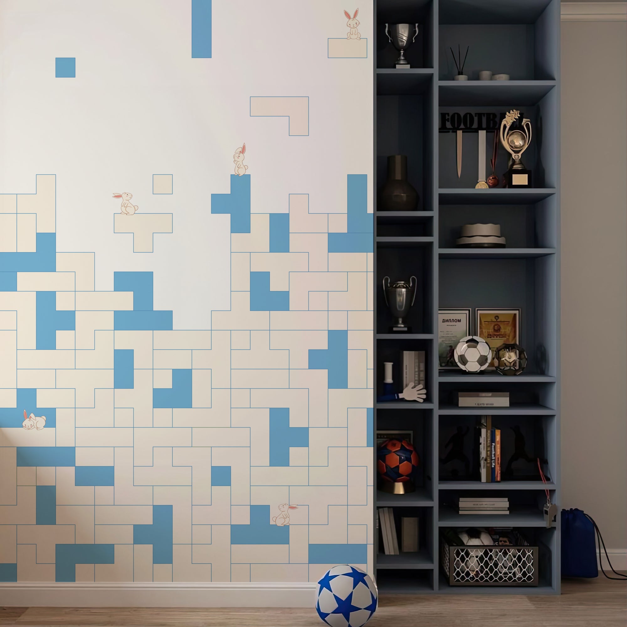 Pixel Playground- Kids Room Wallpaper