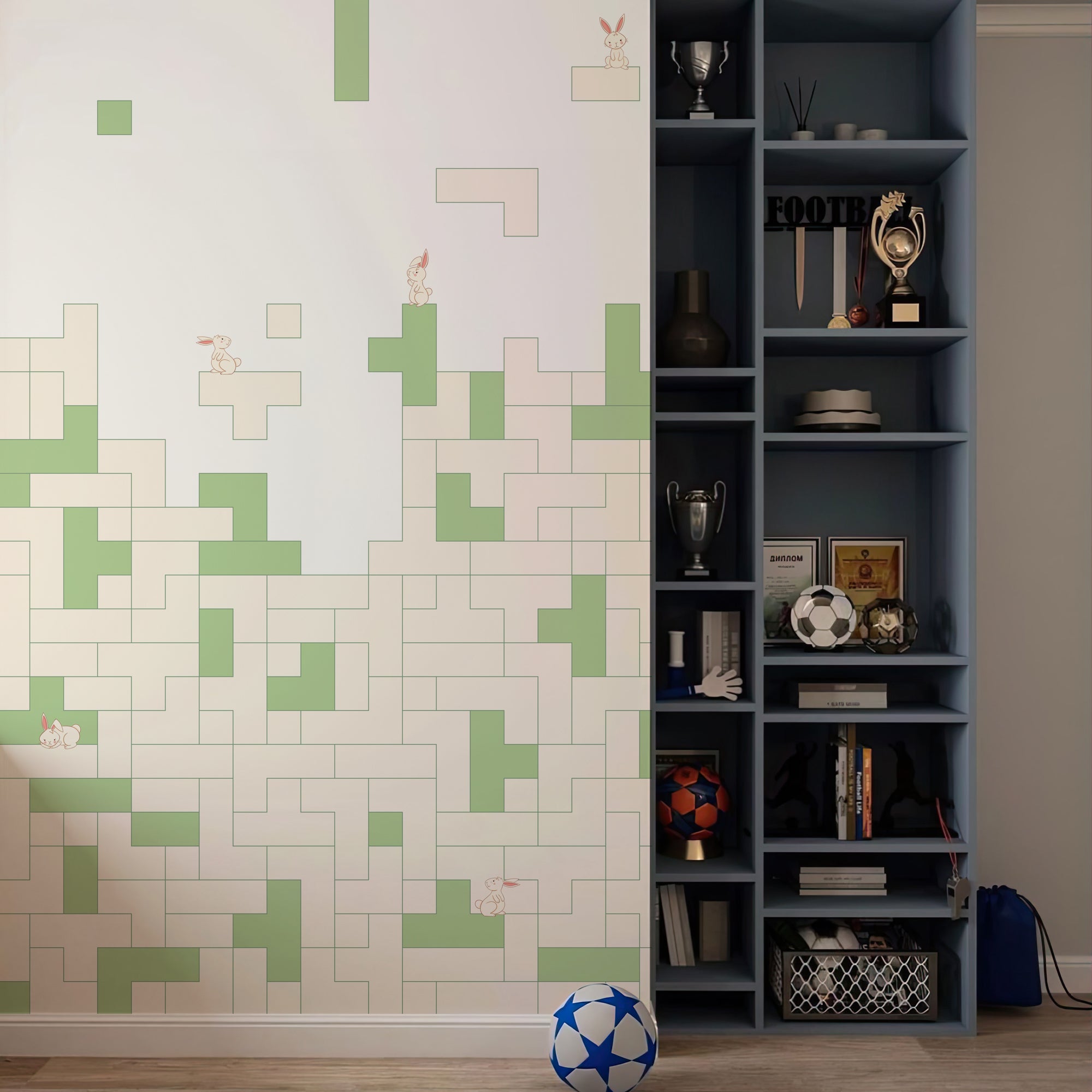 Pixel Playground- Kids Room Wallpaper