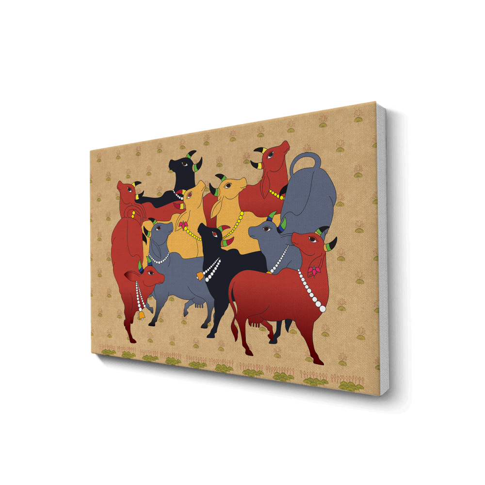 Divine Hues: An Abstract Pichwai