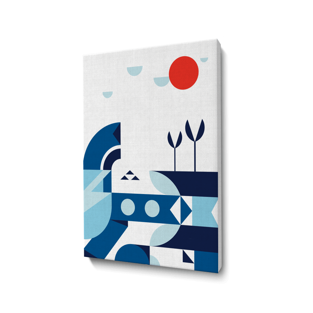 Landscape in Classic Blue