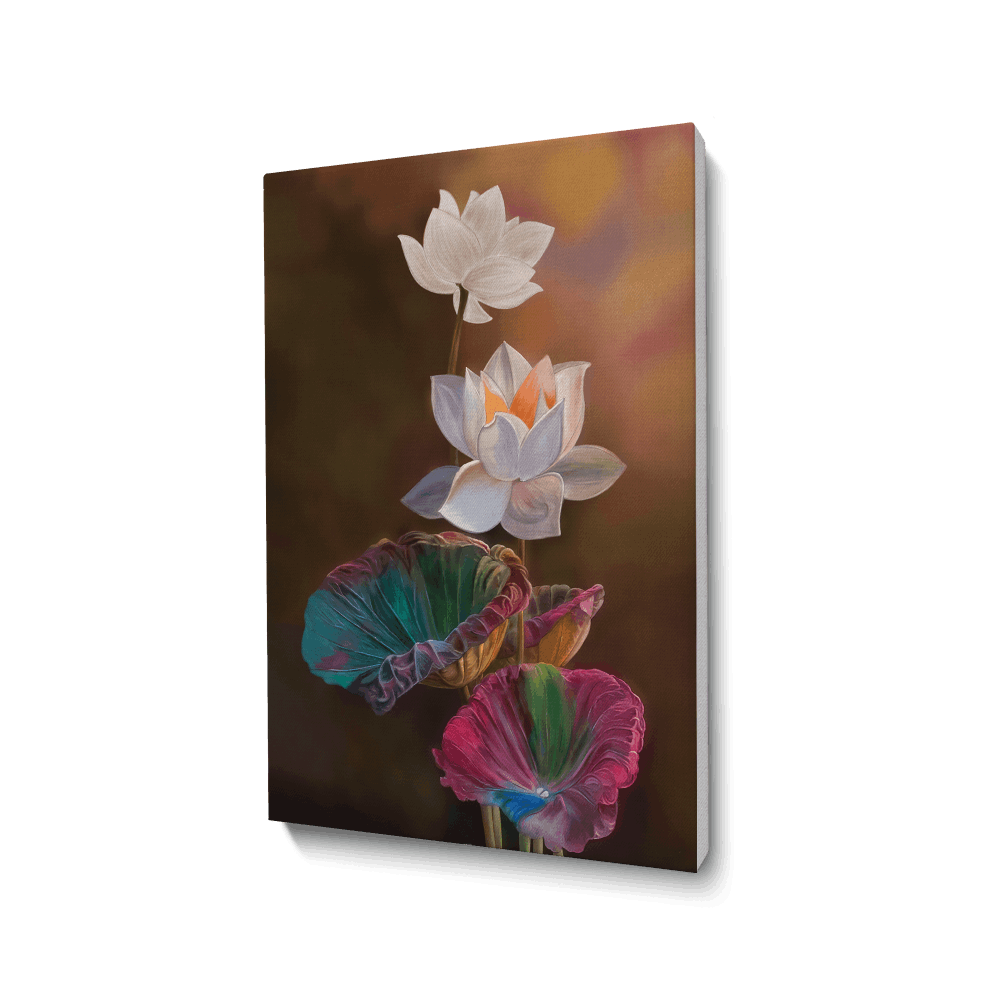 Pair of White Lotus
