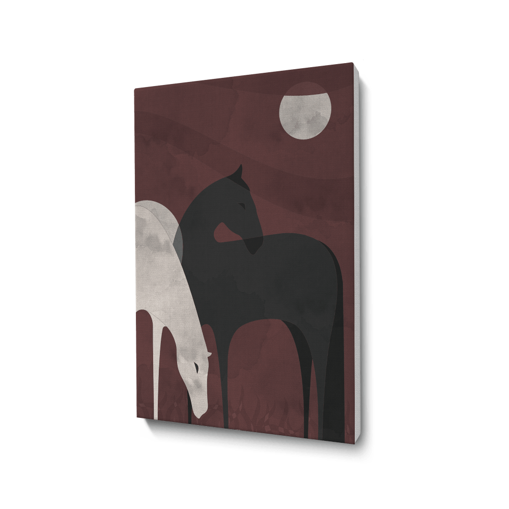 Two Horses in moon light