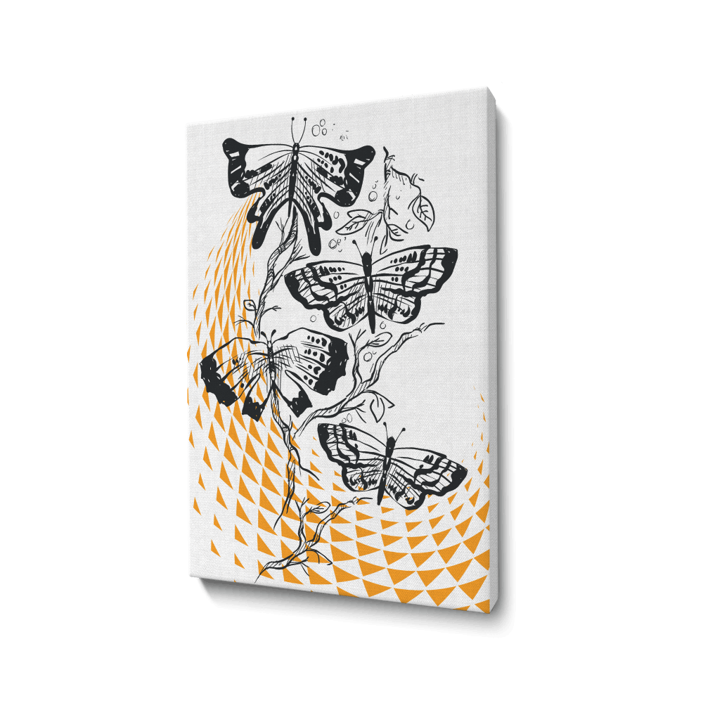 Butterfly - Ink On Canvas