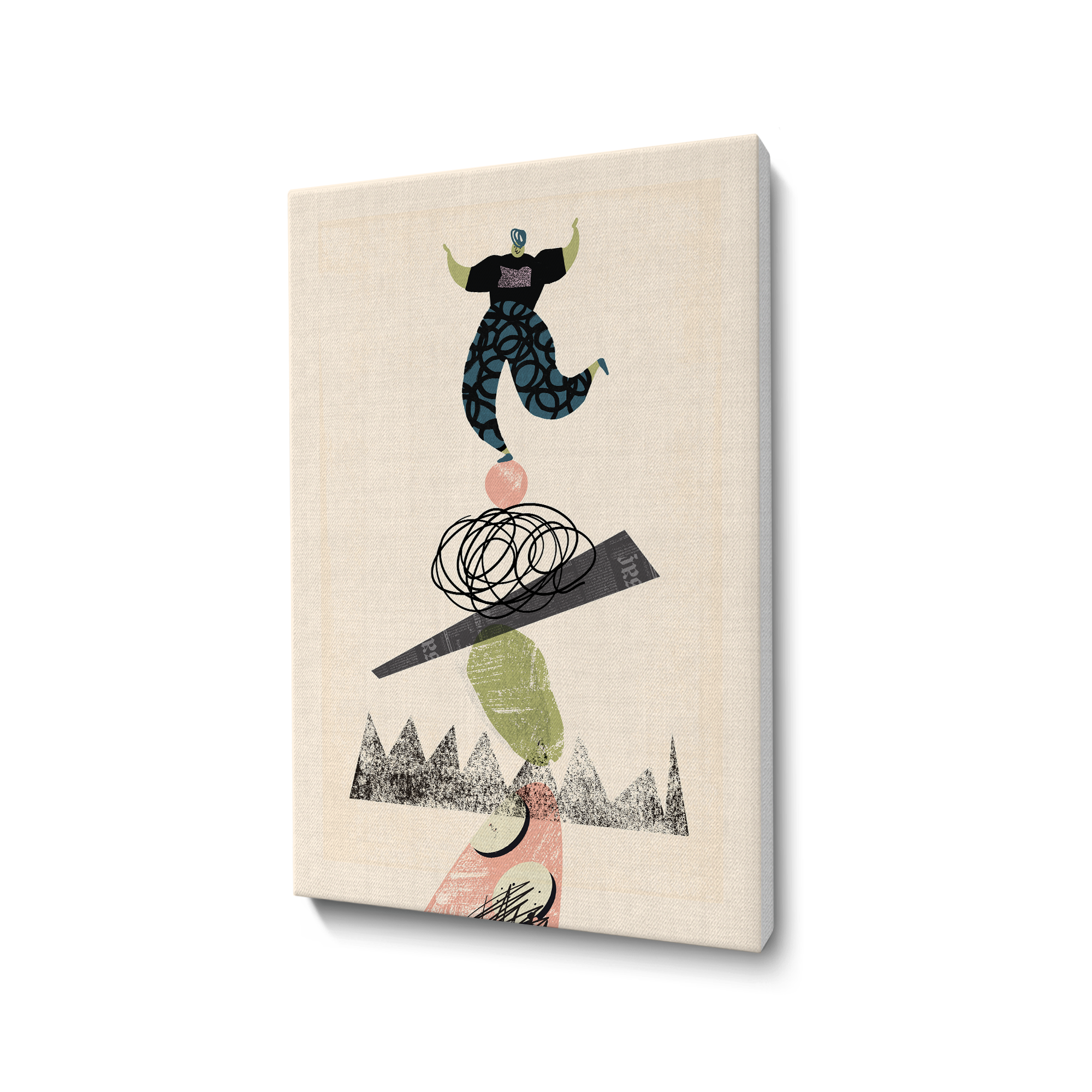 Harmony in Layers – The Abstract Balance Wall Art