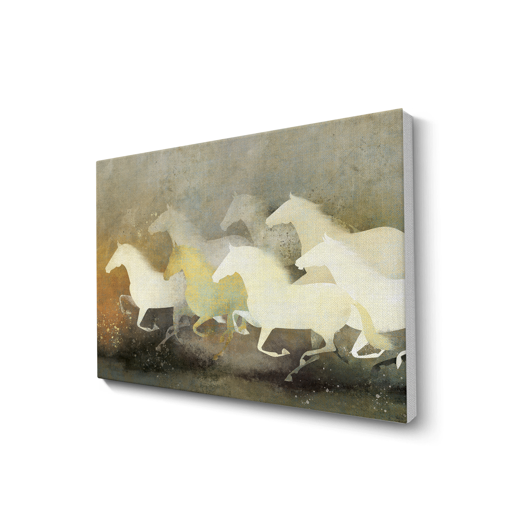 7 White Horses Vastu Wall Art