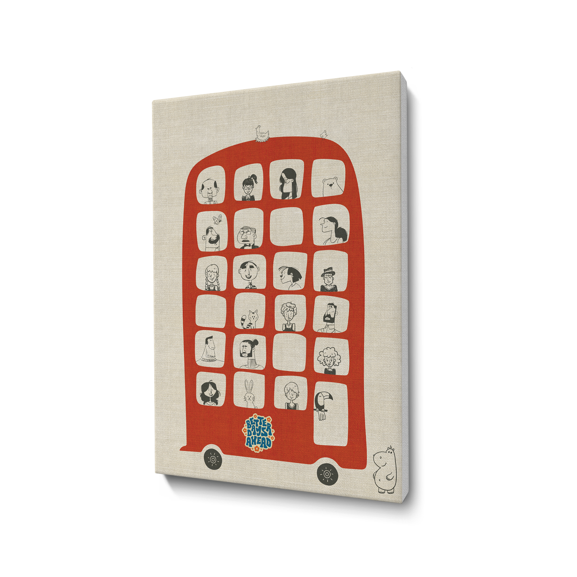 The Red Ride Chronicles Wall Art Canvas Painting