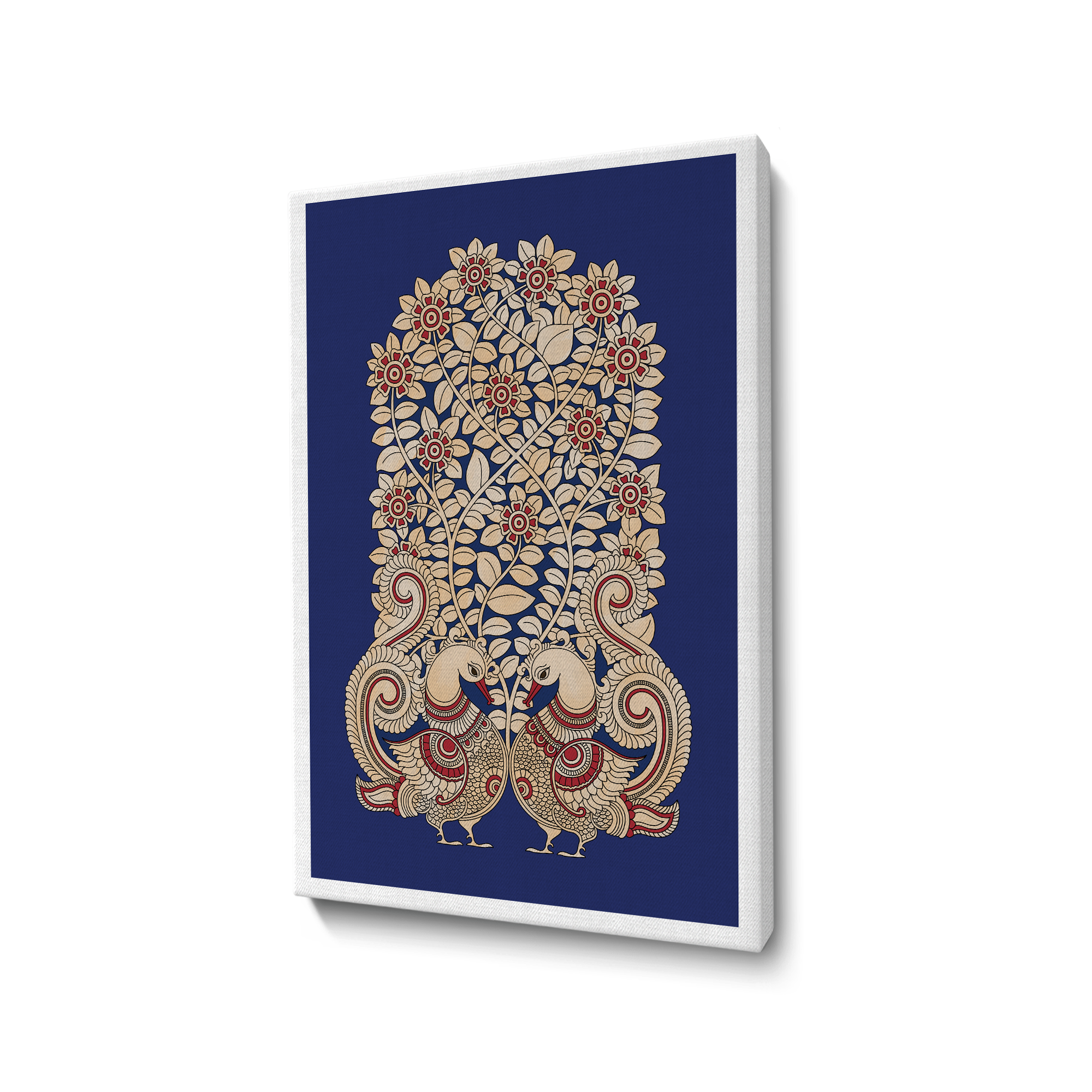 Peacocks in Bloom Wall Art Canvas Painting