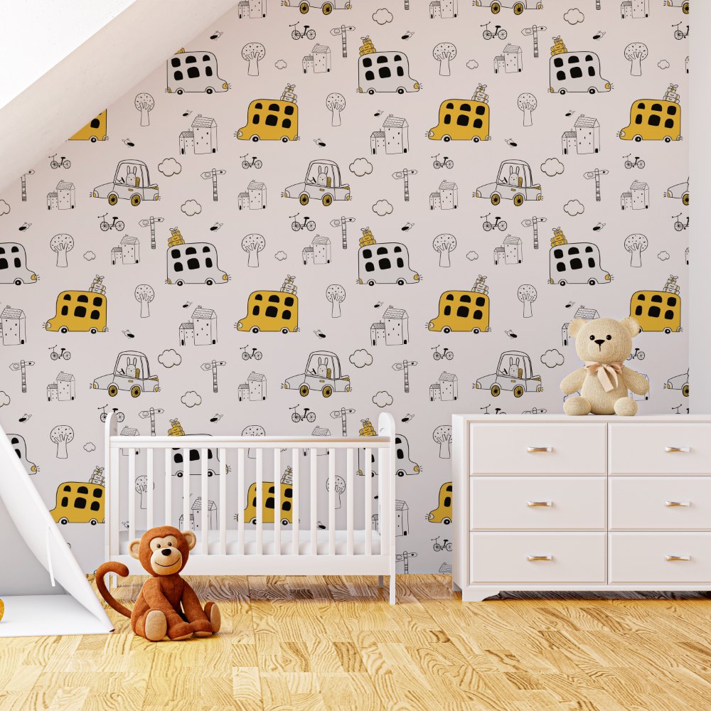 Traveling - kids room wallpaper
