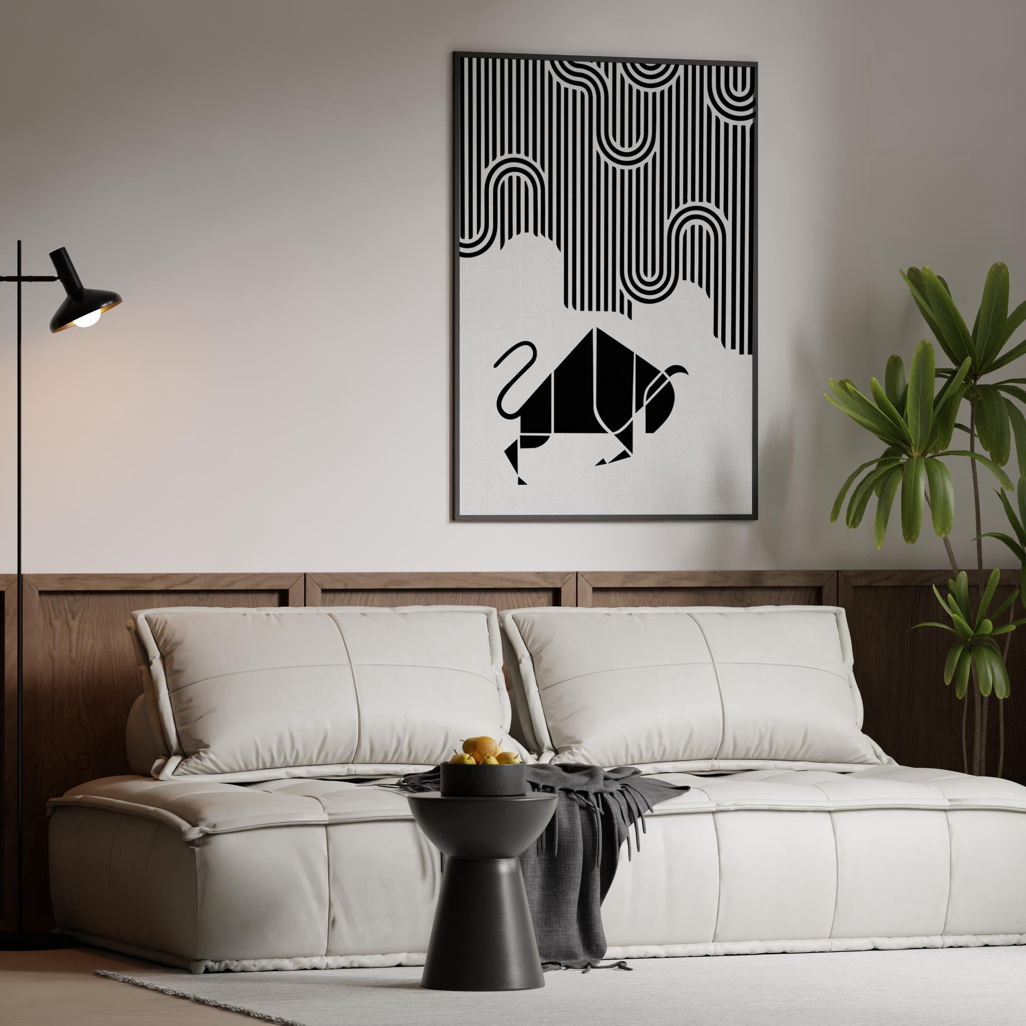 A Region of Activity Bull Wall Art Painting