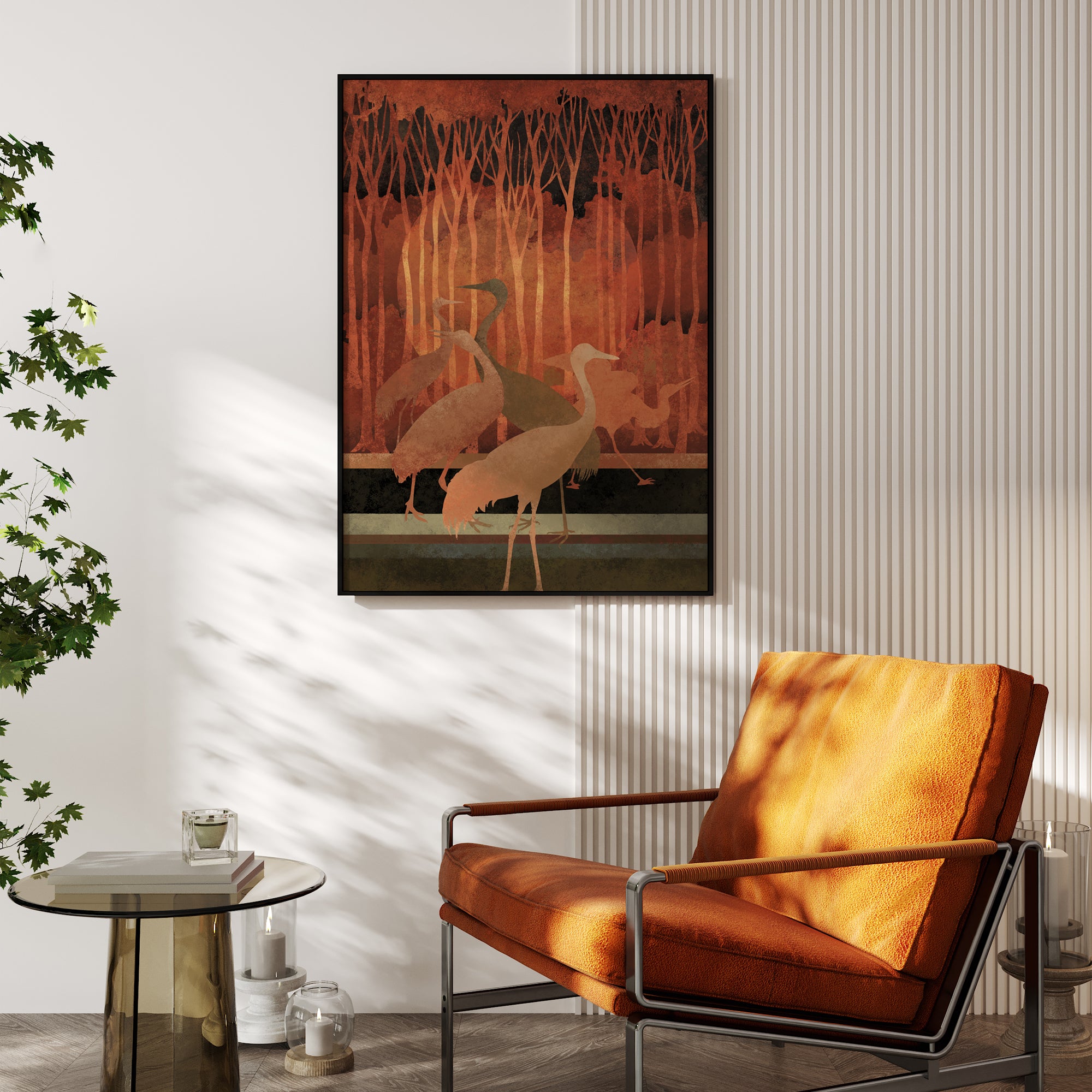 Twilight in the Marsh Wall Art Canvas Painting