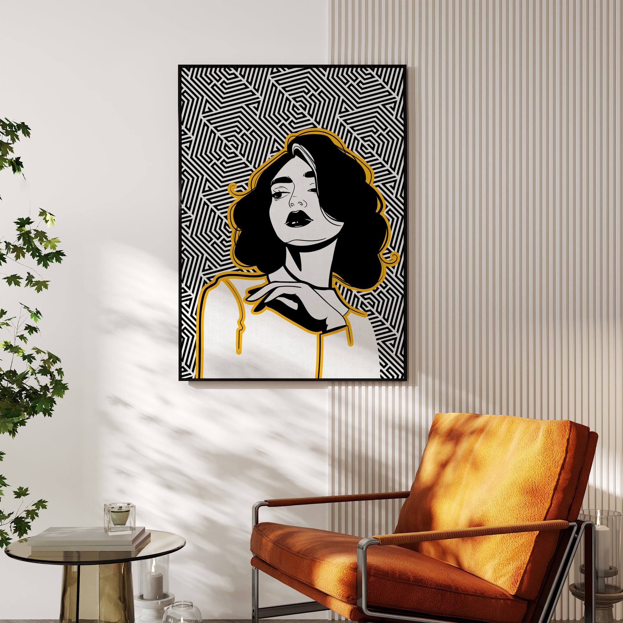 Contemporary Contrast Wall Art Canvas Painting
