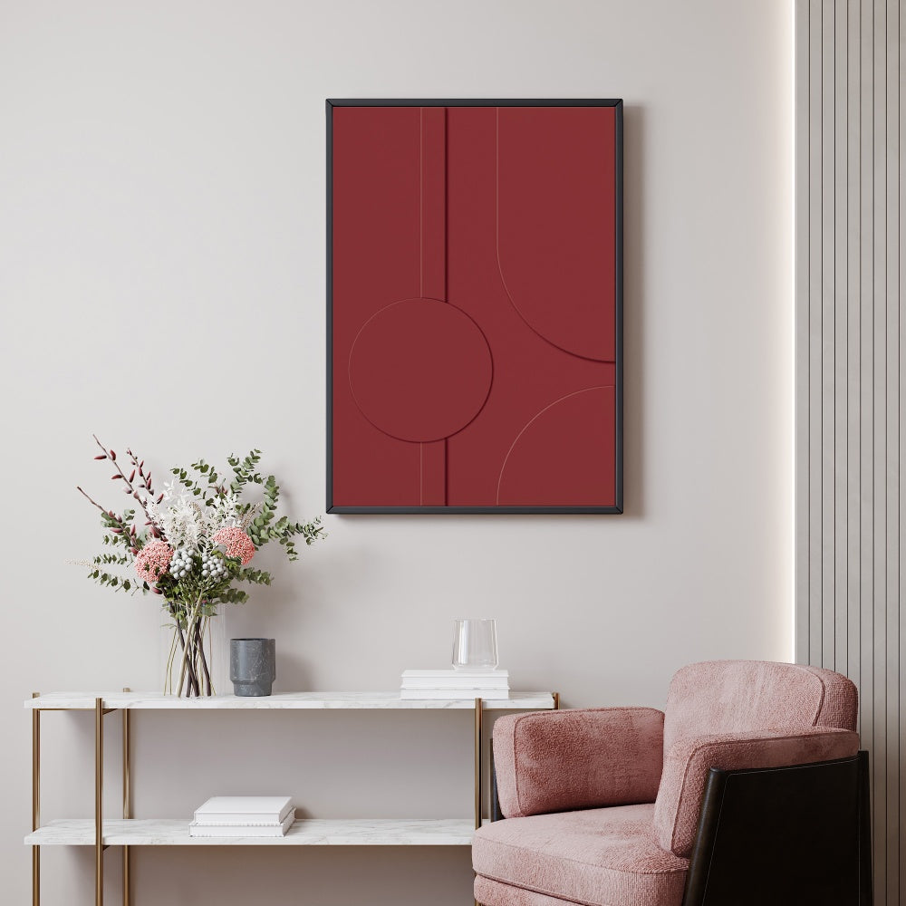 Layered geometry - Brick Red