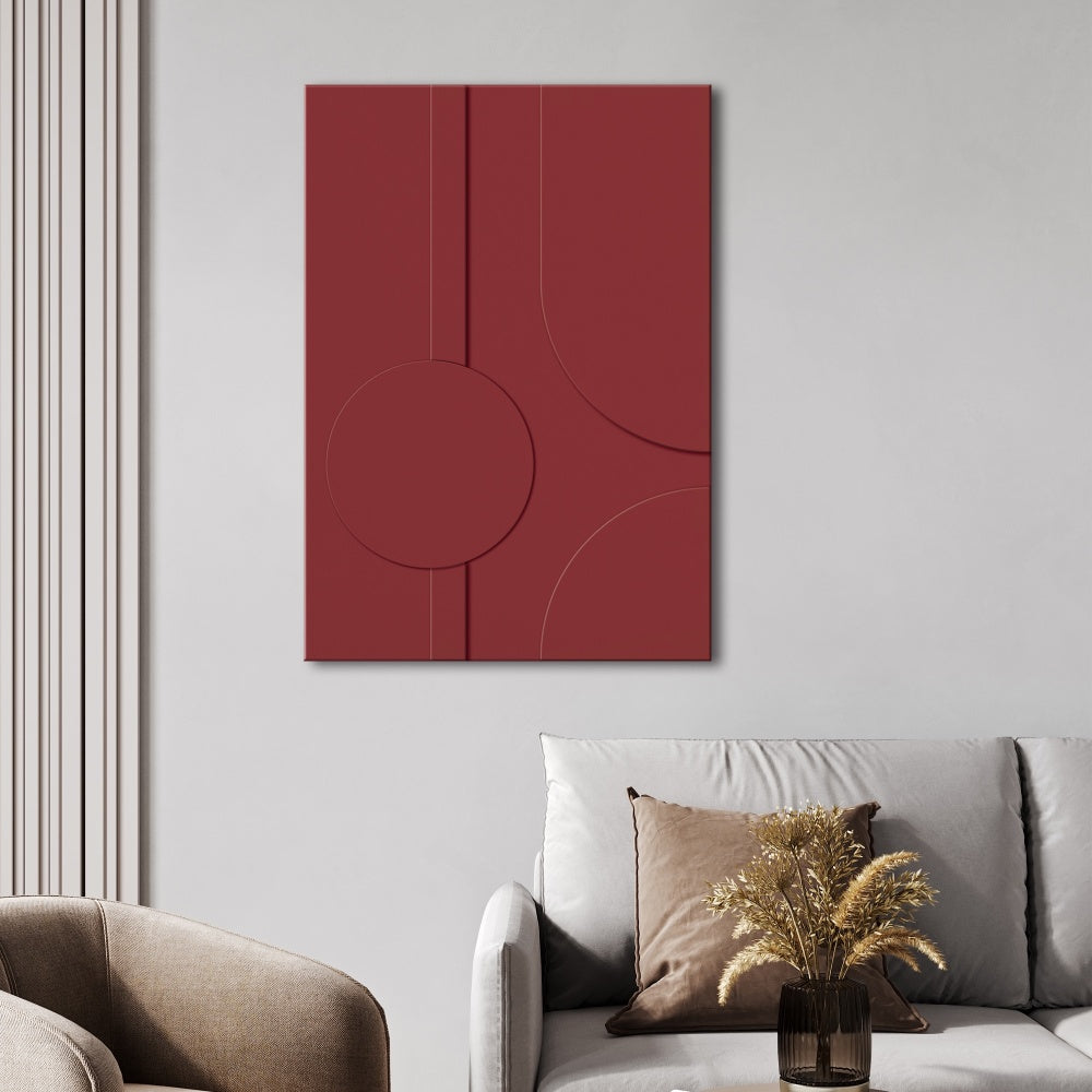 Layered geometry - Brick Red