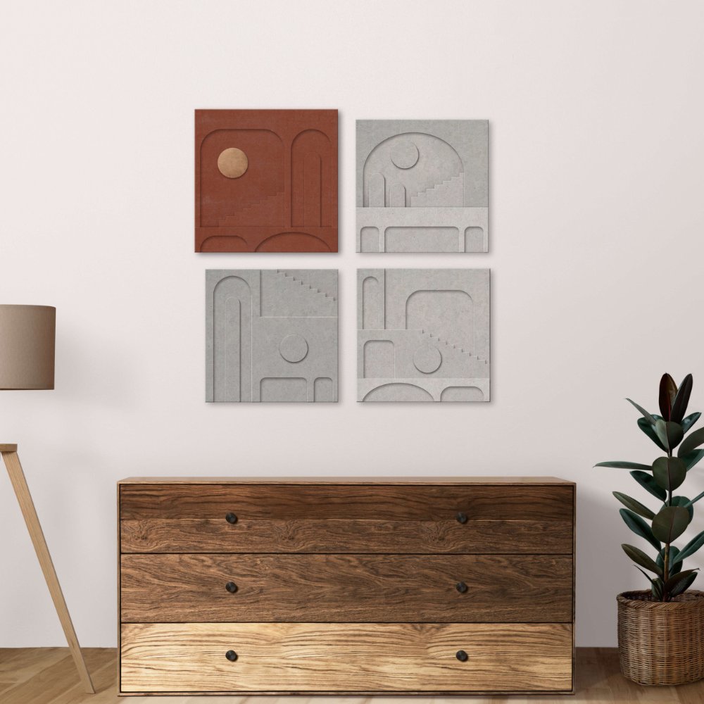 Arches in square - Set of 4