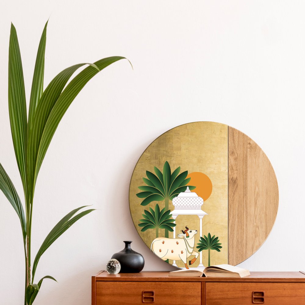 Pichwai cow in Brass