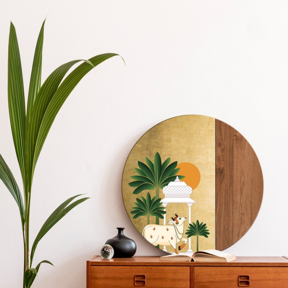 Pichwai cow in Brass