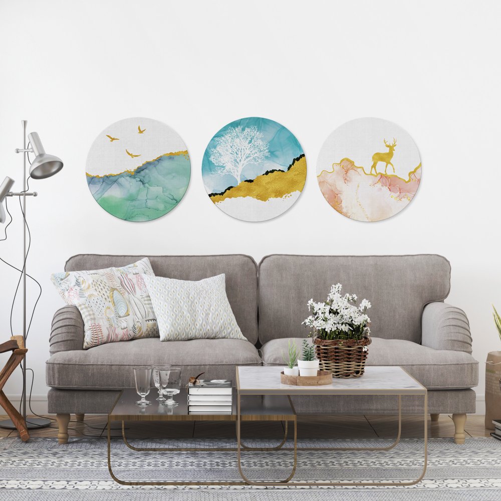 Golden Landscape Round